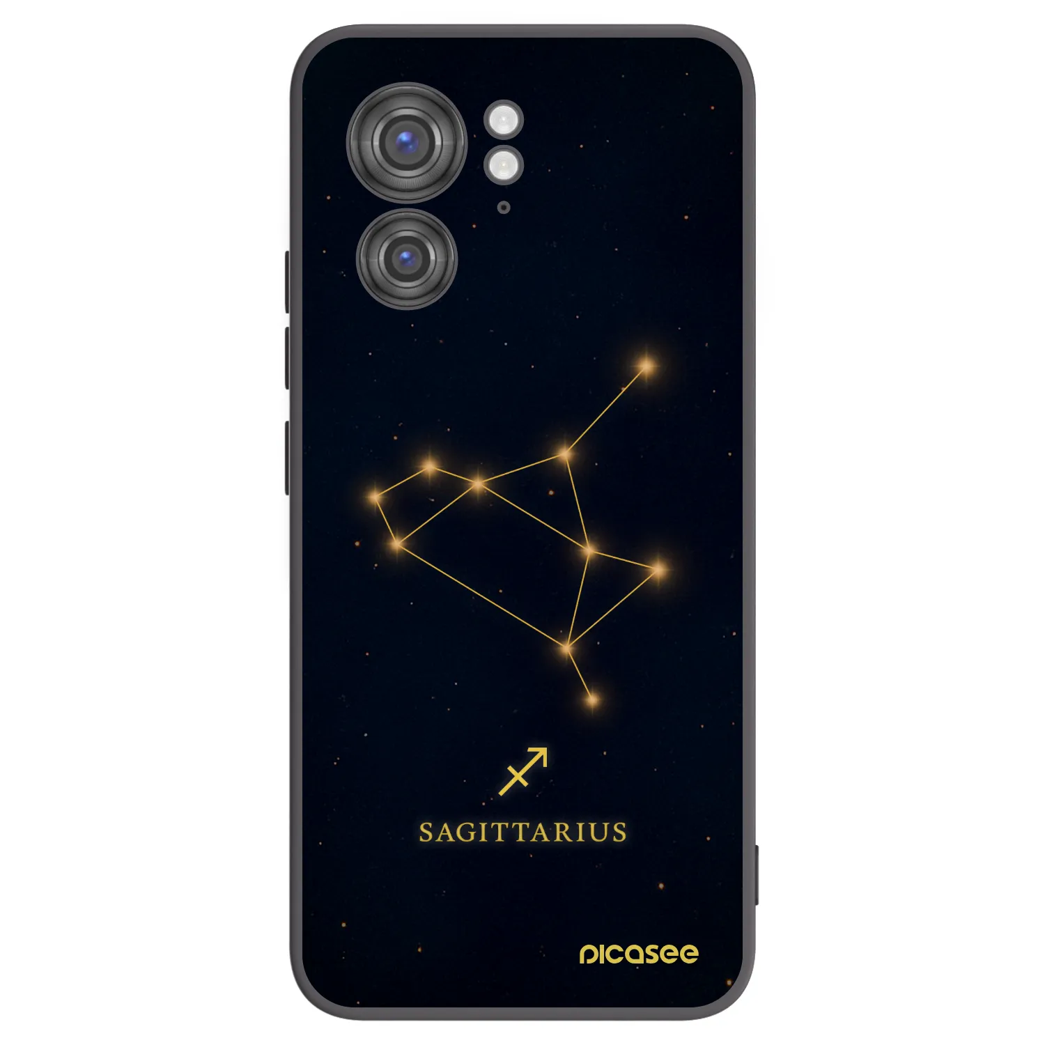 Picasee silikonowe czarne etui na Motorola Edge 40 - SAGITTARIUS