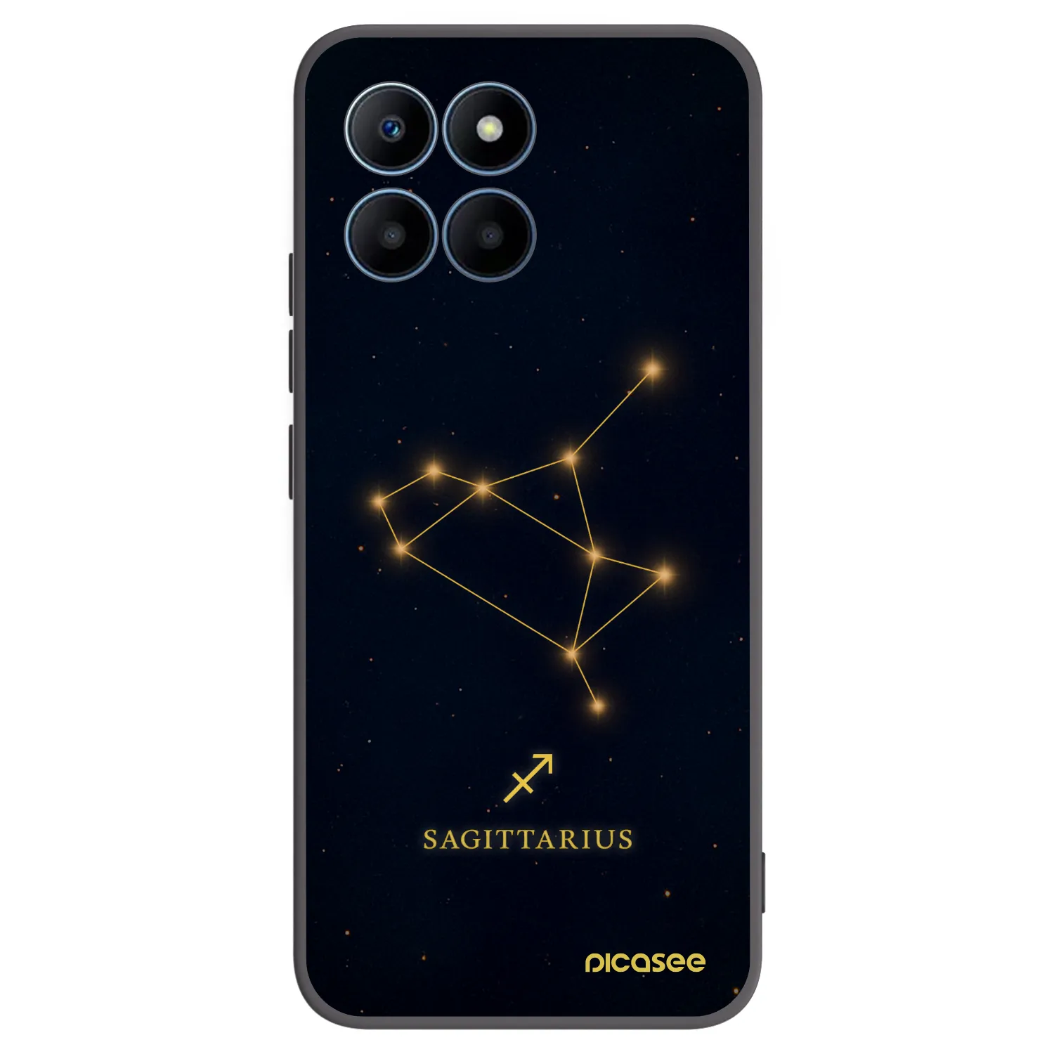 Picasee silikonowe czarne etui na Honor 70 Lite - SAGITTARIUS