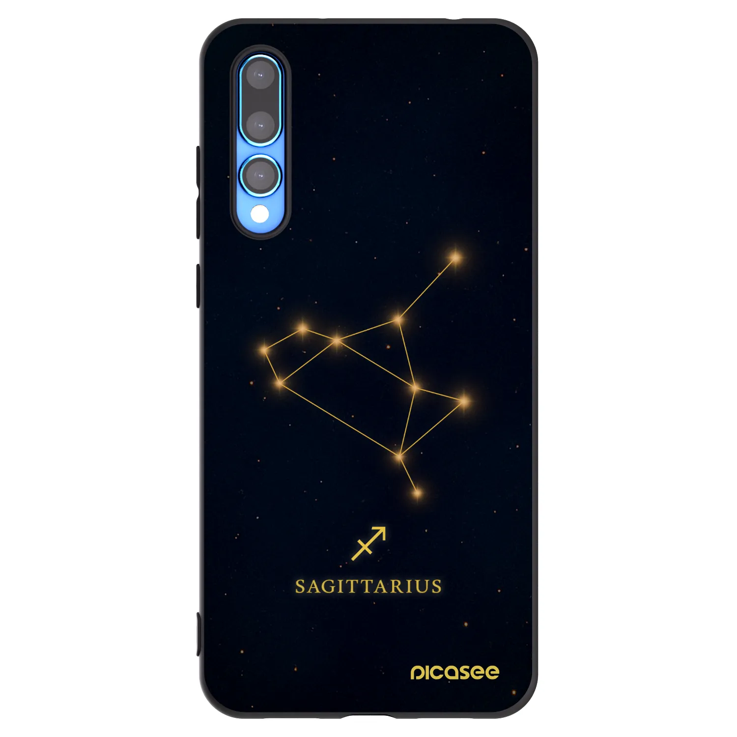 Picasee silikonowe czarne etui na Huawei P20 Pro - SAGITTARIUS