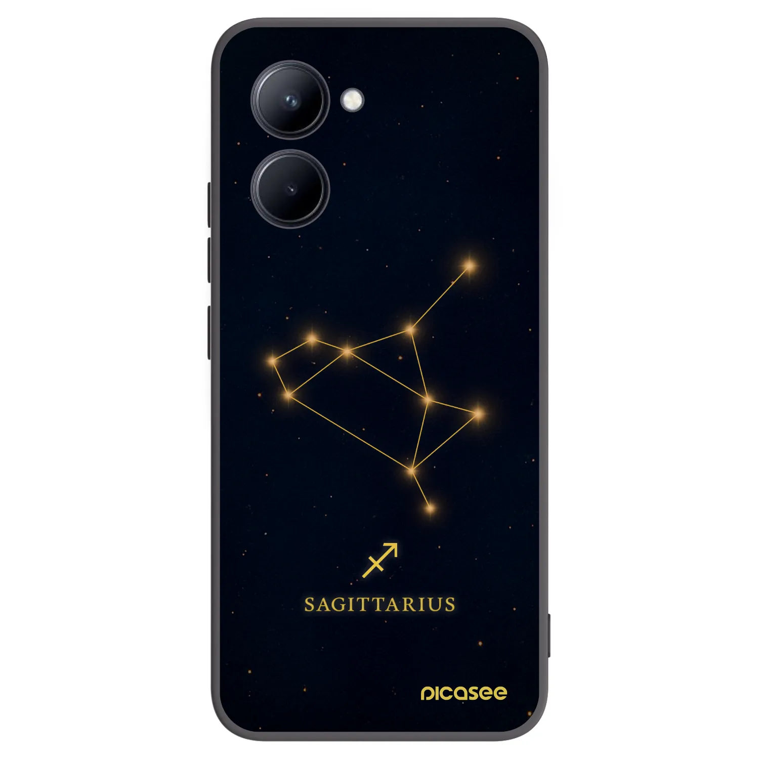 Picasee silikonowe czarne etui na Realme C33 (2023) - SAGITTARIUS