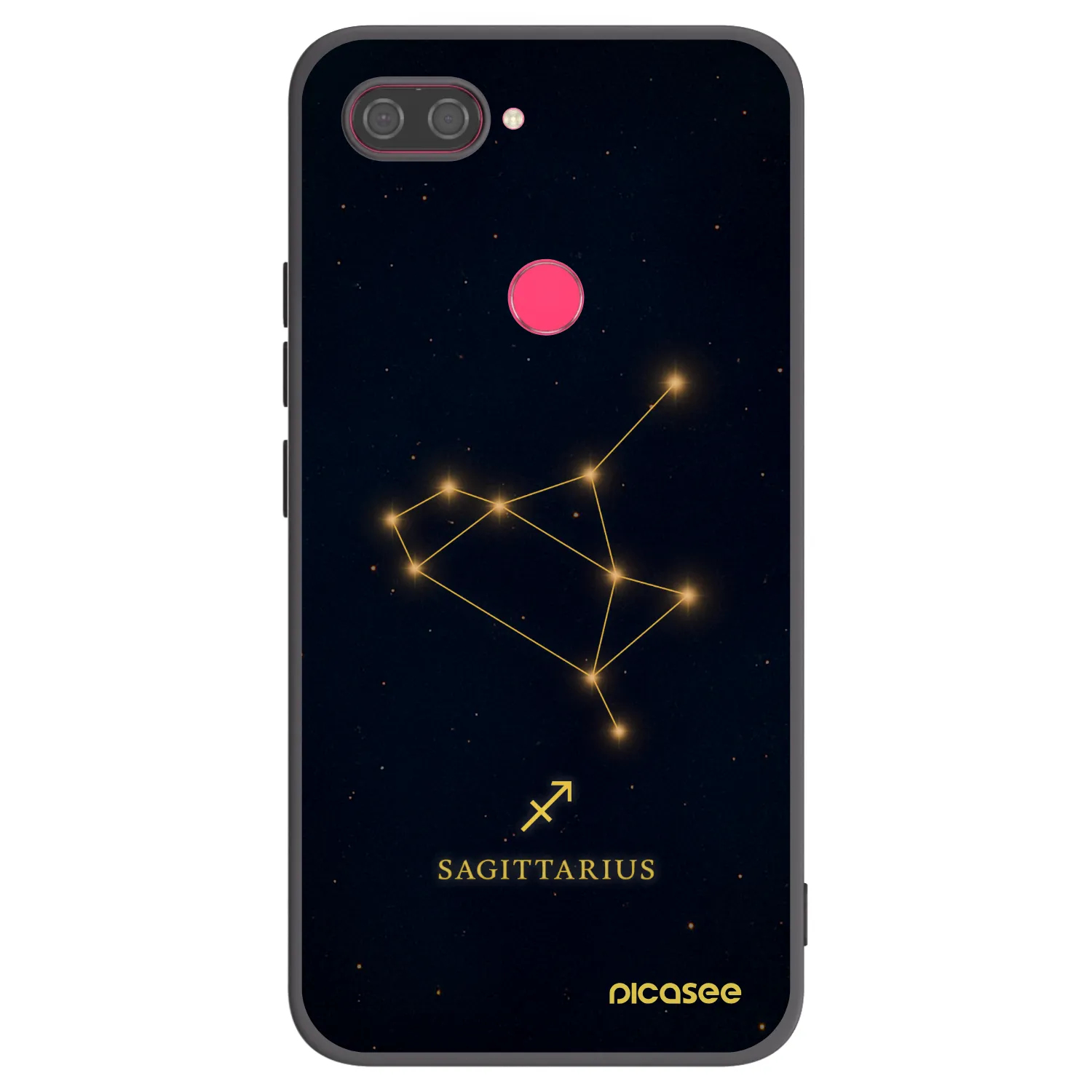 Picasee silikonowe czarne etui na Xiaomi Mi 8 Lite - SAGITTARIUS