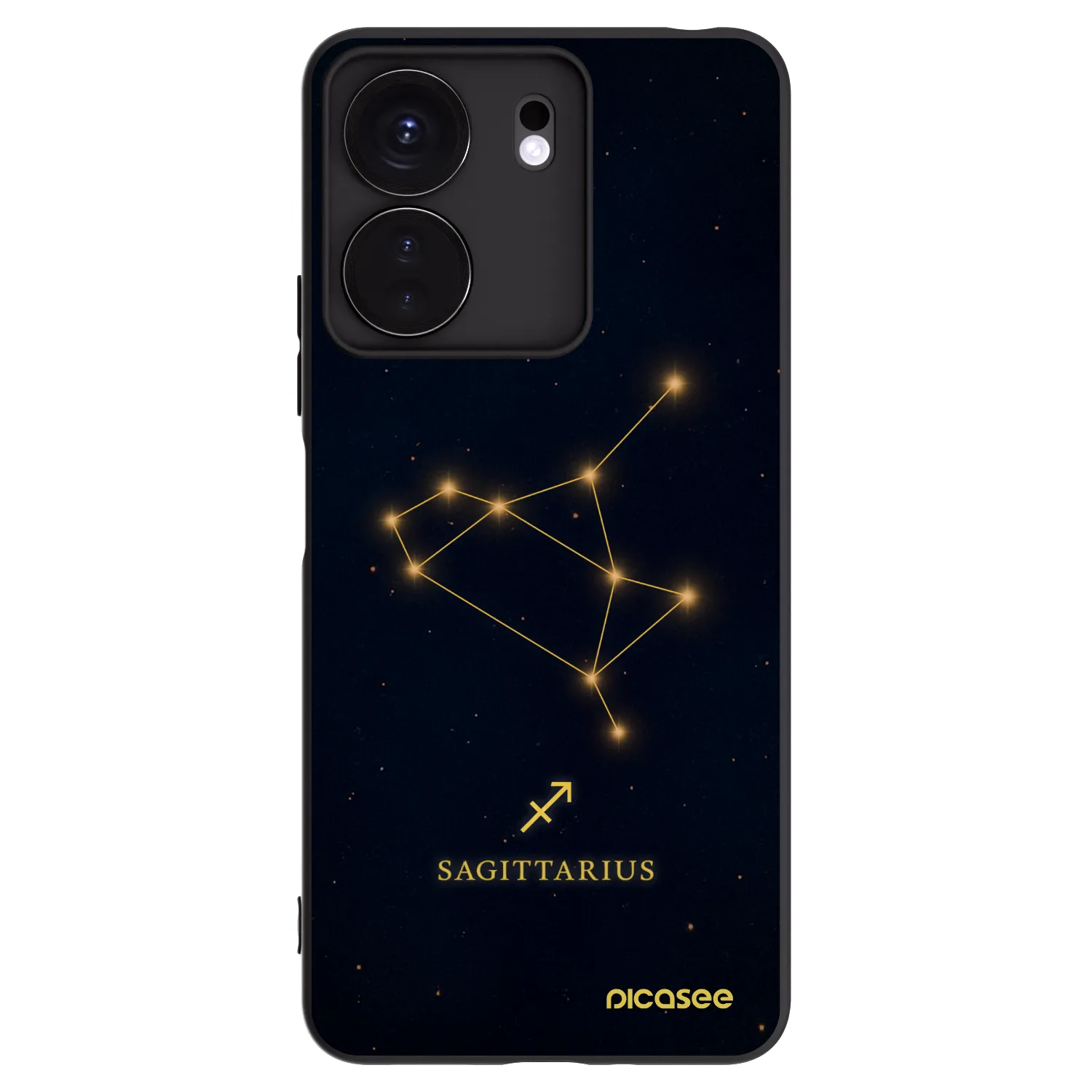 Picasee silikonowe czarne etui na Xiaomi Redmi 13C 4G - SAGITTARIUS