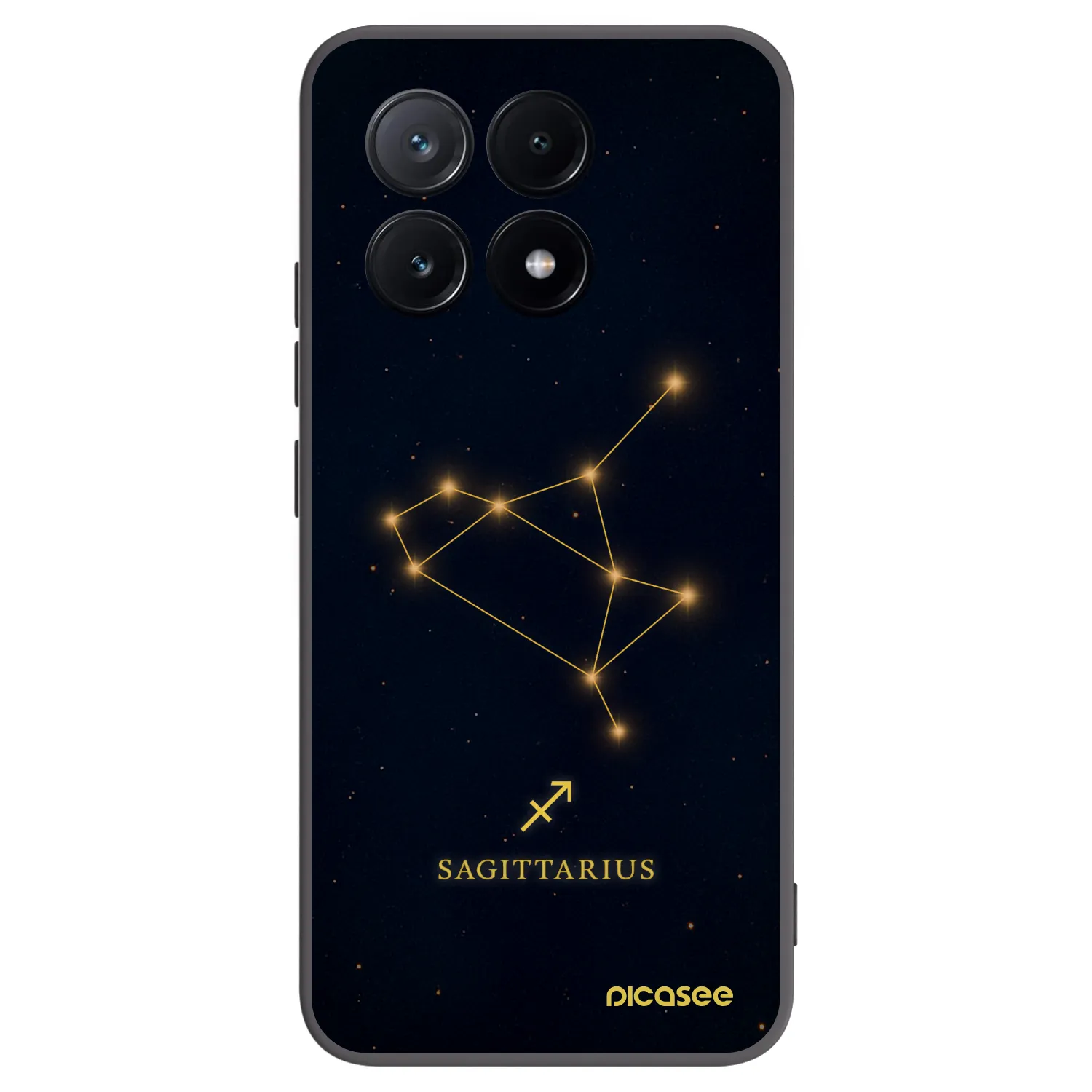 Picasee silikonowe czarne etui na Xiaomi Poco X6 Pro - SAGITTARIUS