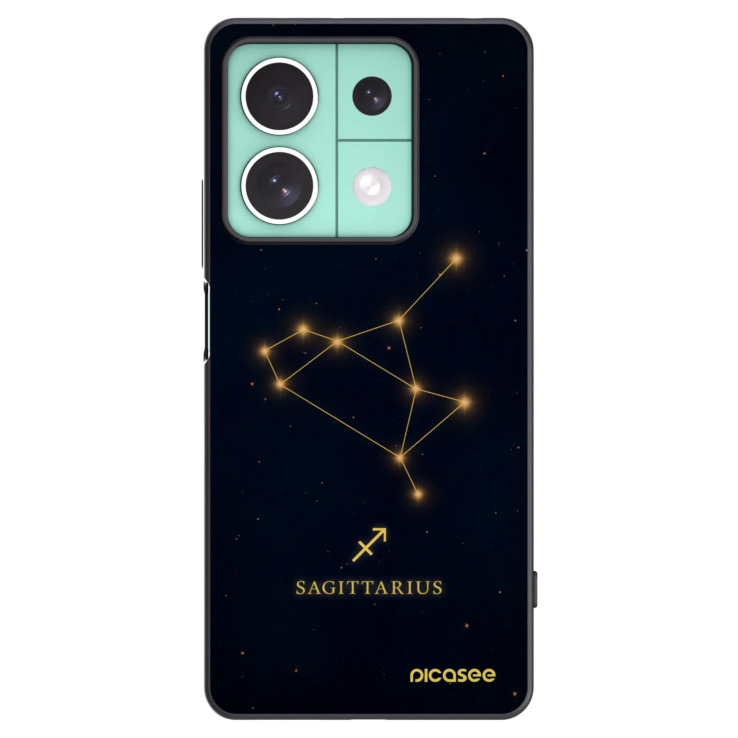 Picasee silikonowe czarne etui na Xiaomi Redmi Note 13 5G - SAGITTARIUS