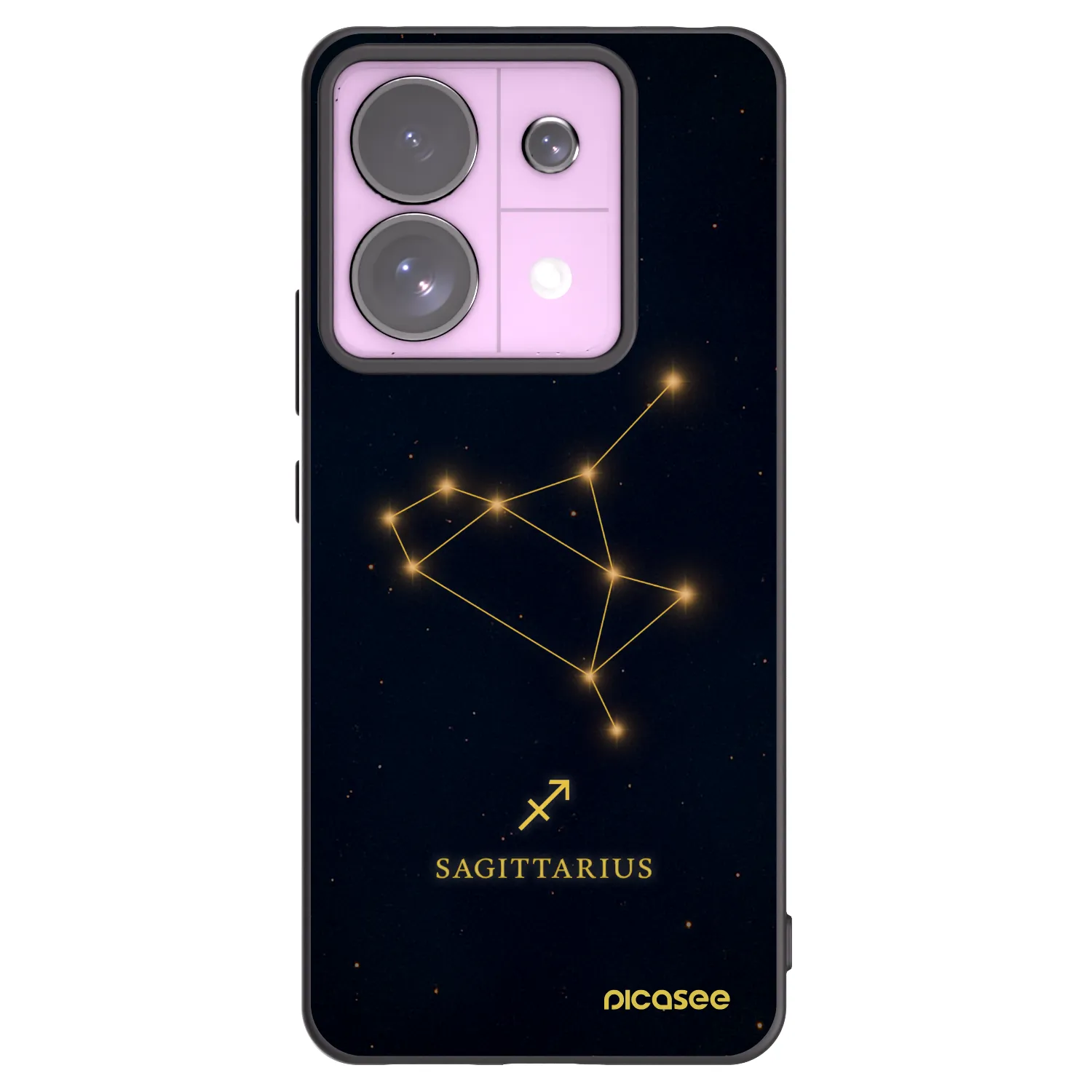 Picasee silikonowe czarne etui na Xiaomi Redmi Note 13 Pro 5G - SAGITTARIUS