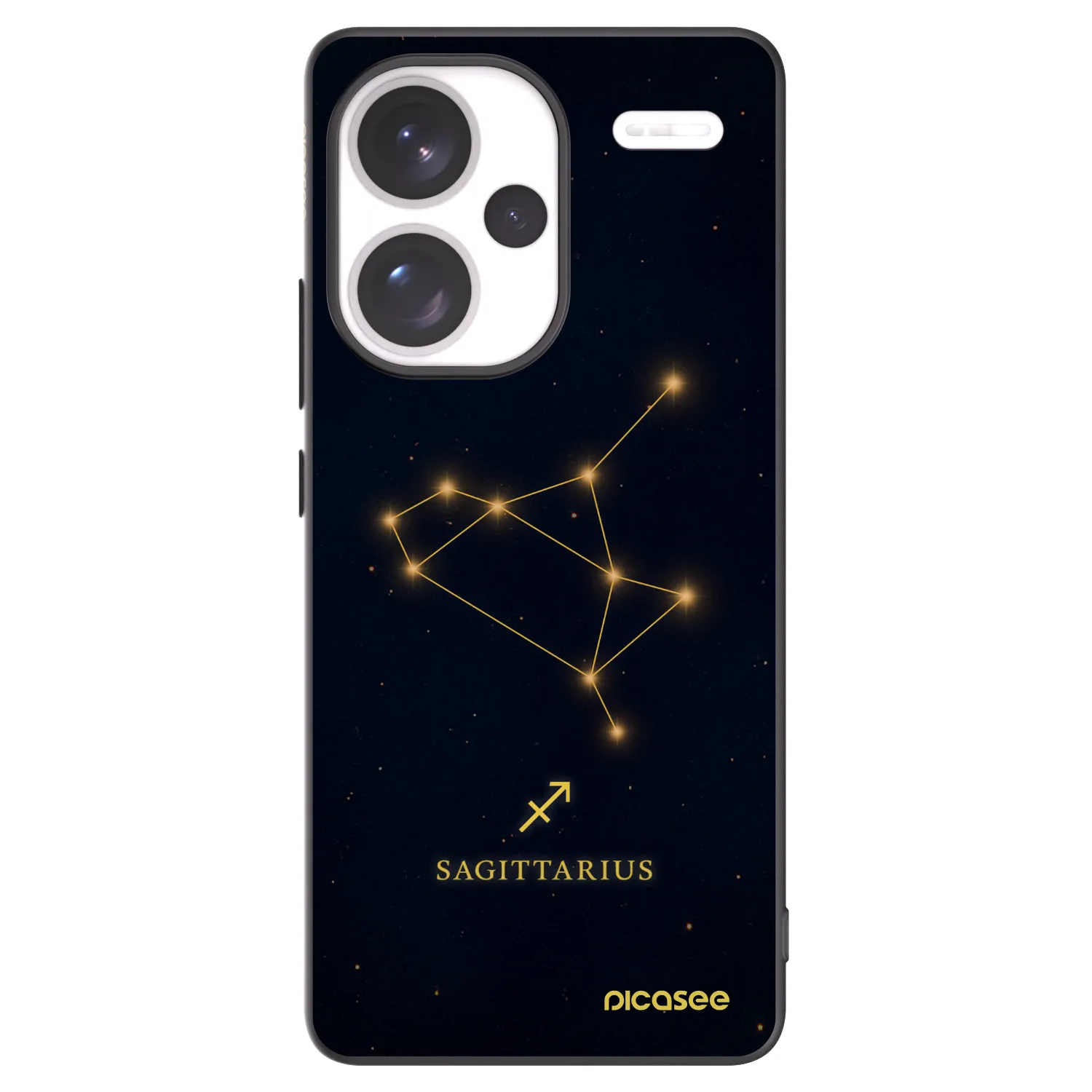 Picasee silikonowe czarne etui na Xiaomi Redmi Note 13 Pro+ 5G - SAGITTARIUS