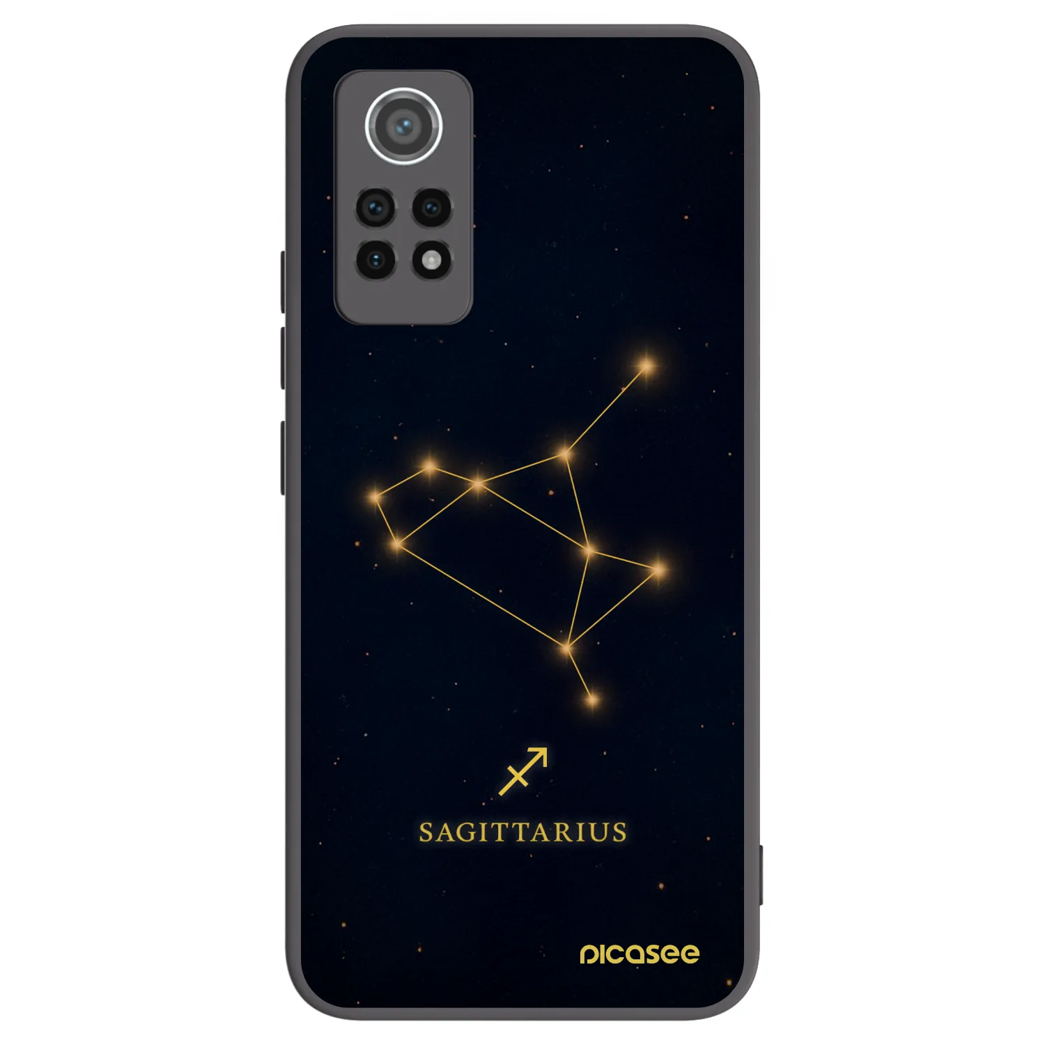 Picasee silikonowe czarne etui na Xiaomi Redmi Note 12 Pro 4G - SAGITTARIUS