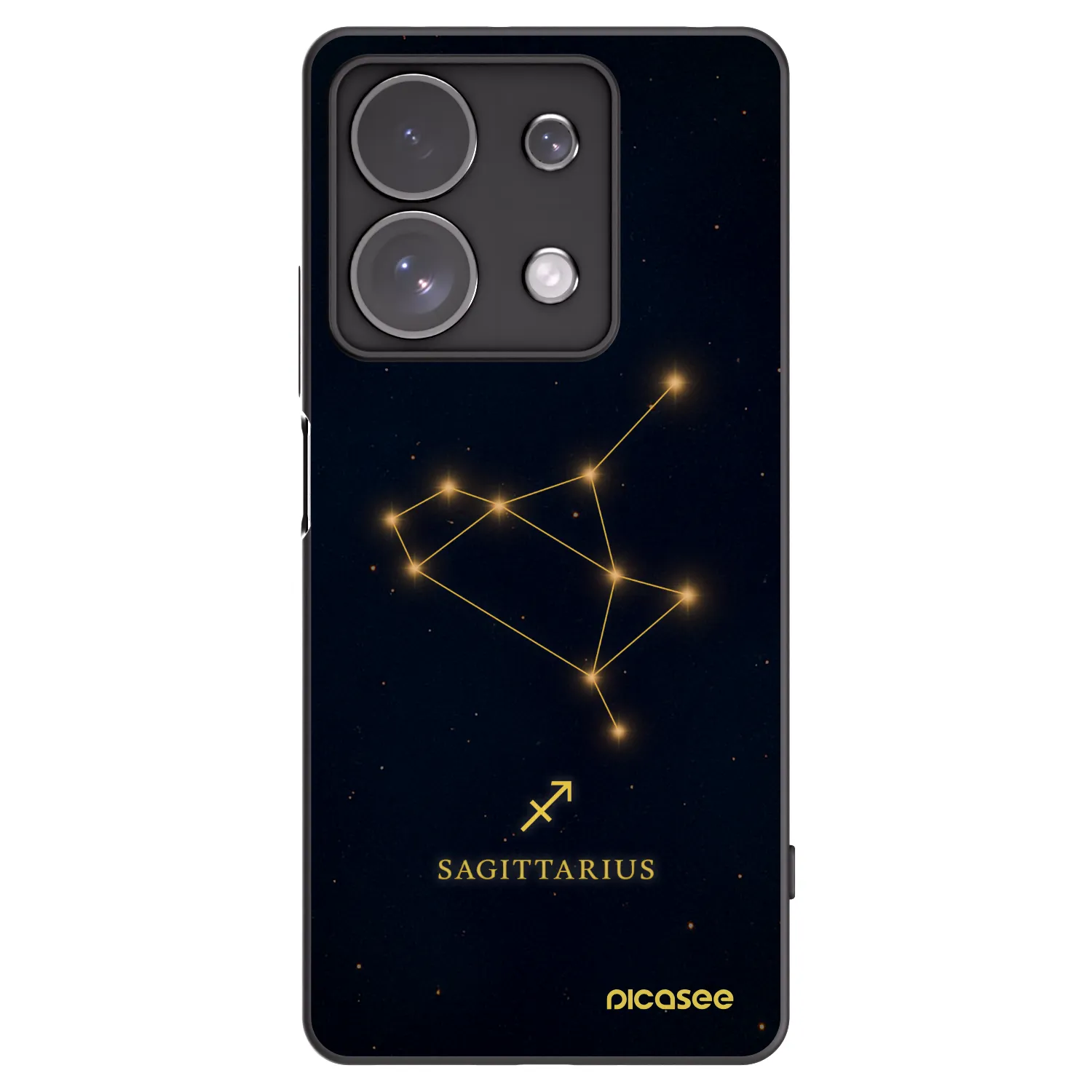Picasee silikonowe czarne etui na Xiaomi Redmi Note 13 Pro 4G - SAGITTARIUS