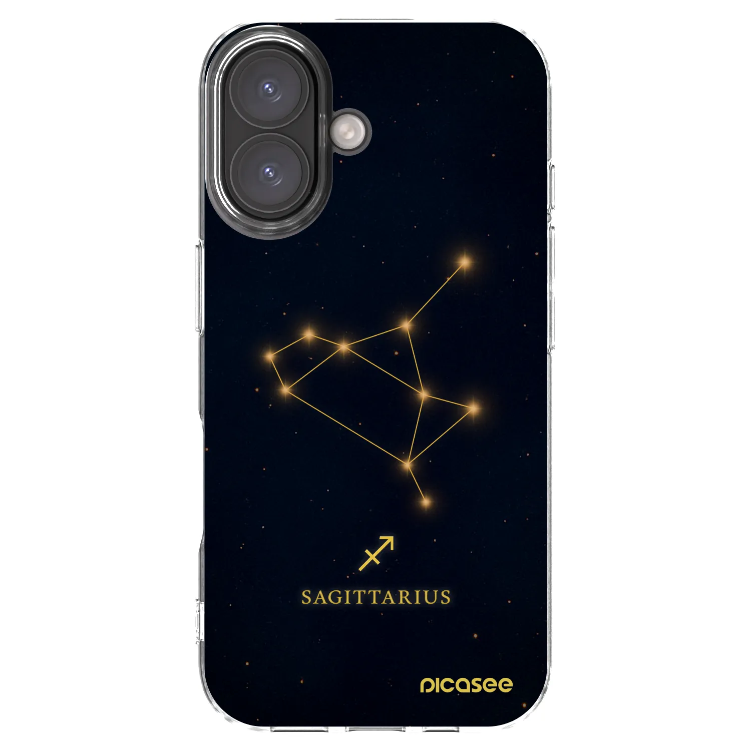 Picasee silikonowe przeźroczyste etui na Apple iPhone 16 - SAGITTARIUS