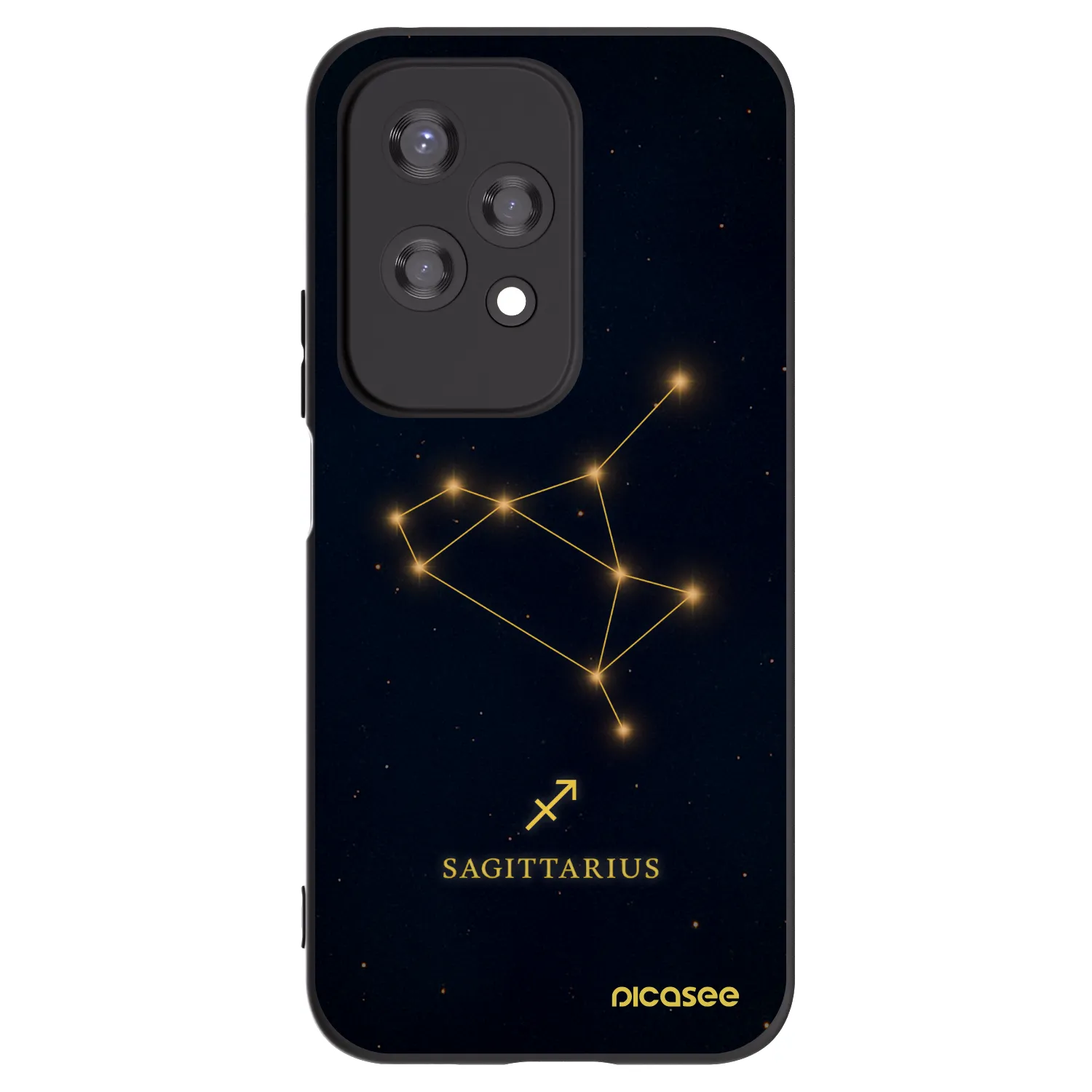 Picasee silikonowe czarne etui na Honor 200 Lite - SAGITTARIUS