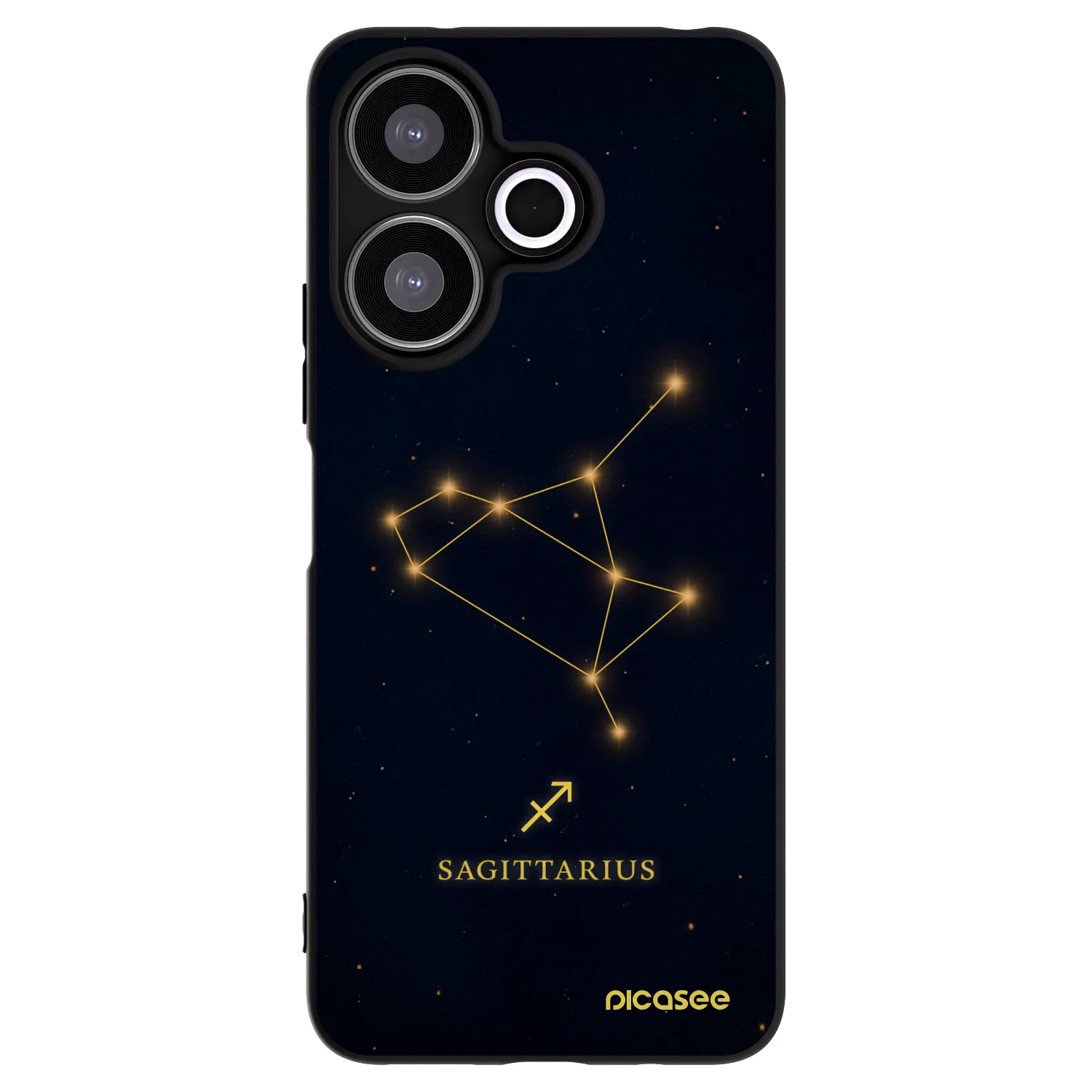 Picasee silikonowe czarne etui na Xiaomi Redmi 13 4G - SAGITTARIUS