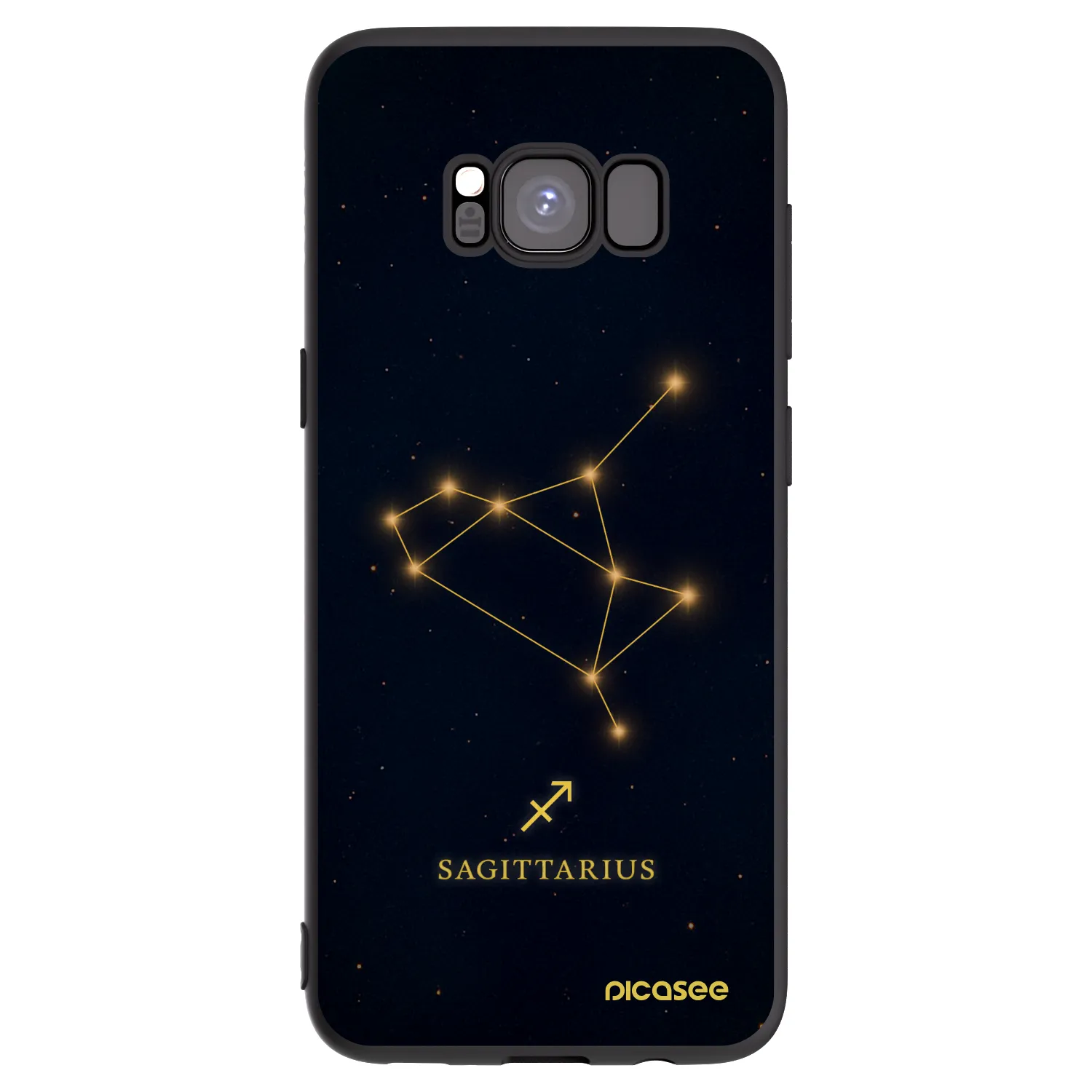 Picasee silikonowe czarne etui na Samsung Galaxy S8 G950F - SAGITTARIUS
