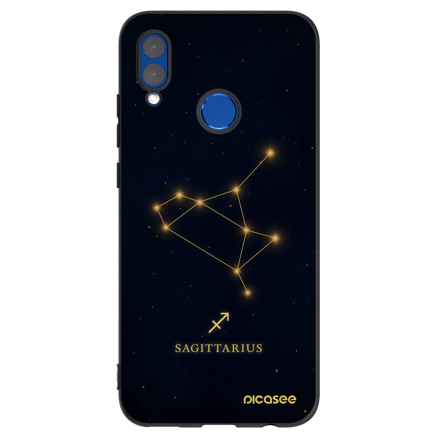 Picasee silikonowe czarne etui na Huawei P Smart 2019 - SAGITTARIUS