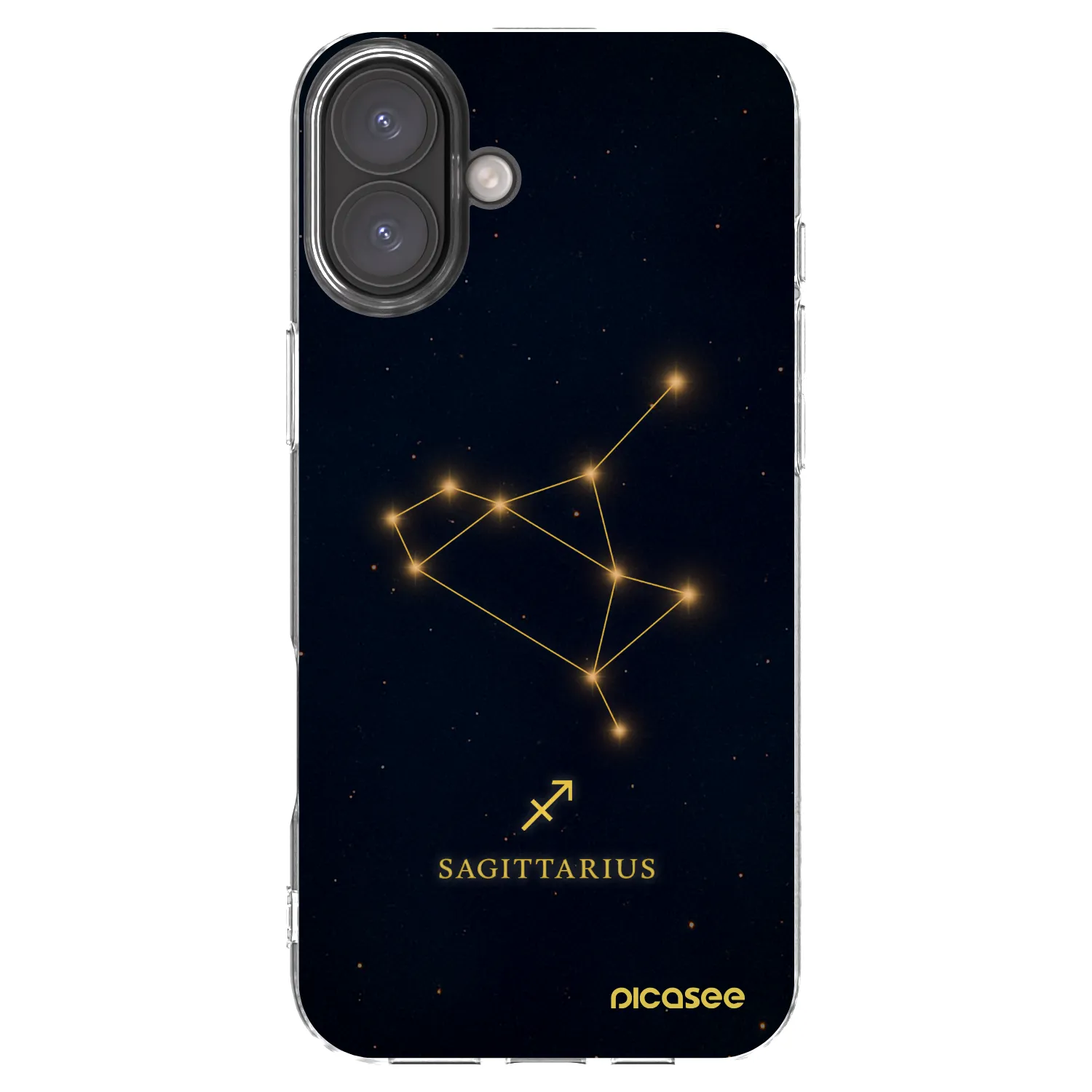 Picasee silikonowe przeźroczyste etui na Apple iPhone 16 Plus - SAGITTARIUS