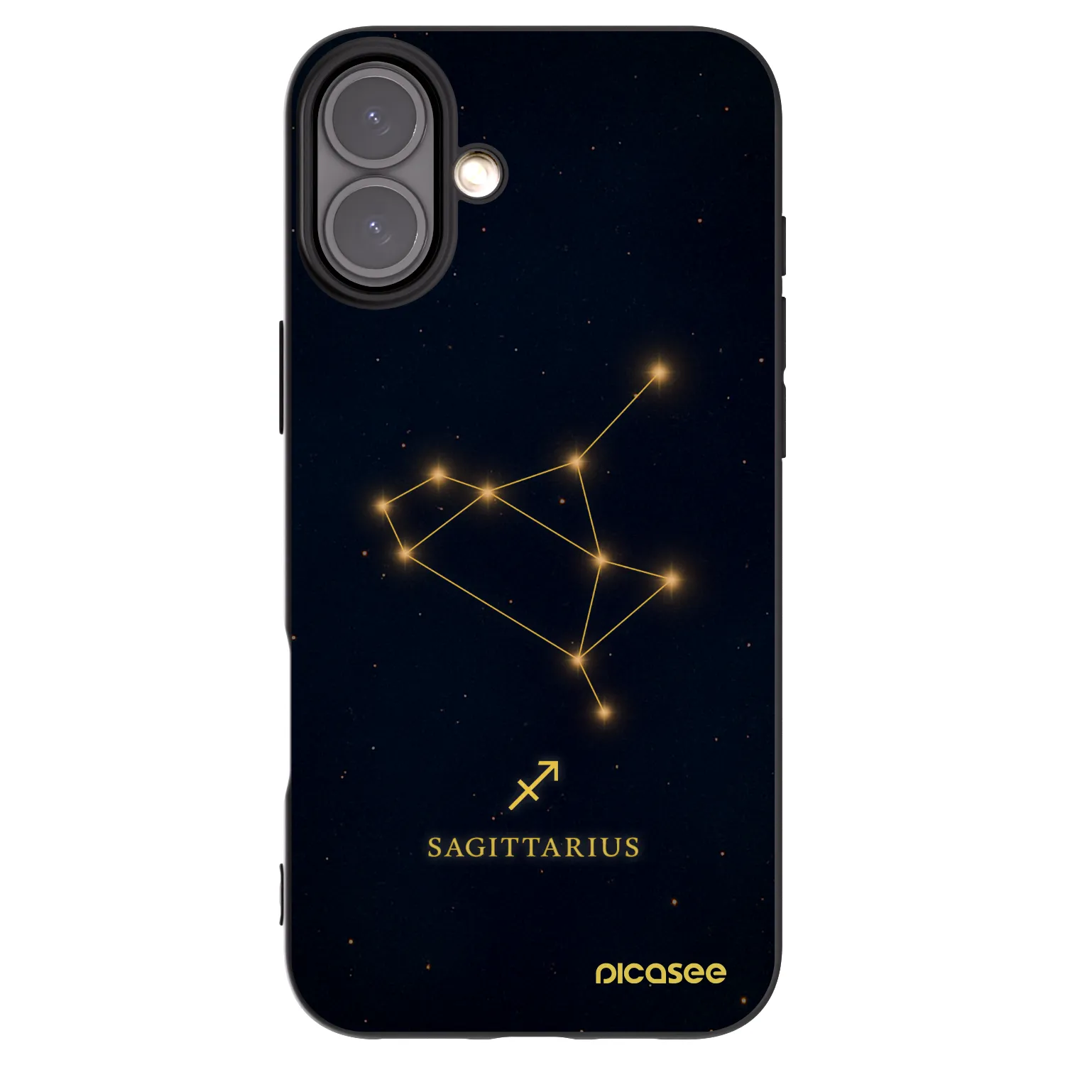 Picasee silikonowe czarne etui na Apple iPhone 16 Plus - SAGITTARIUS