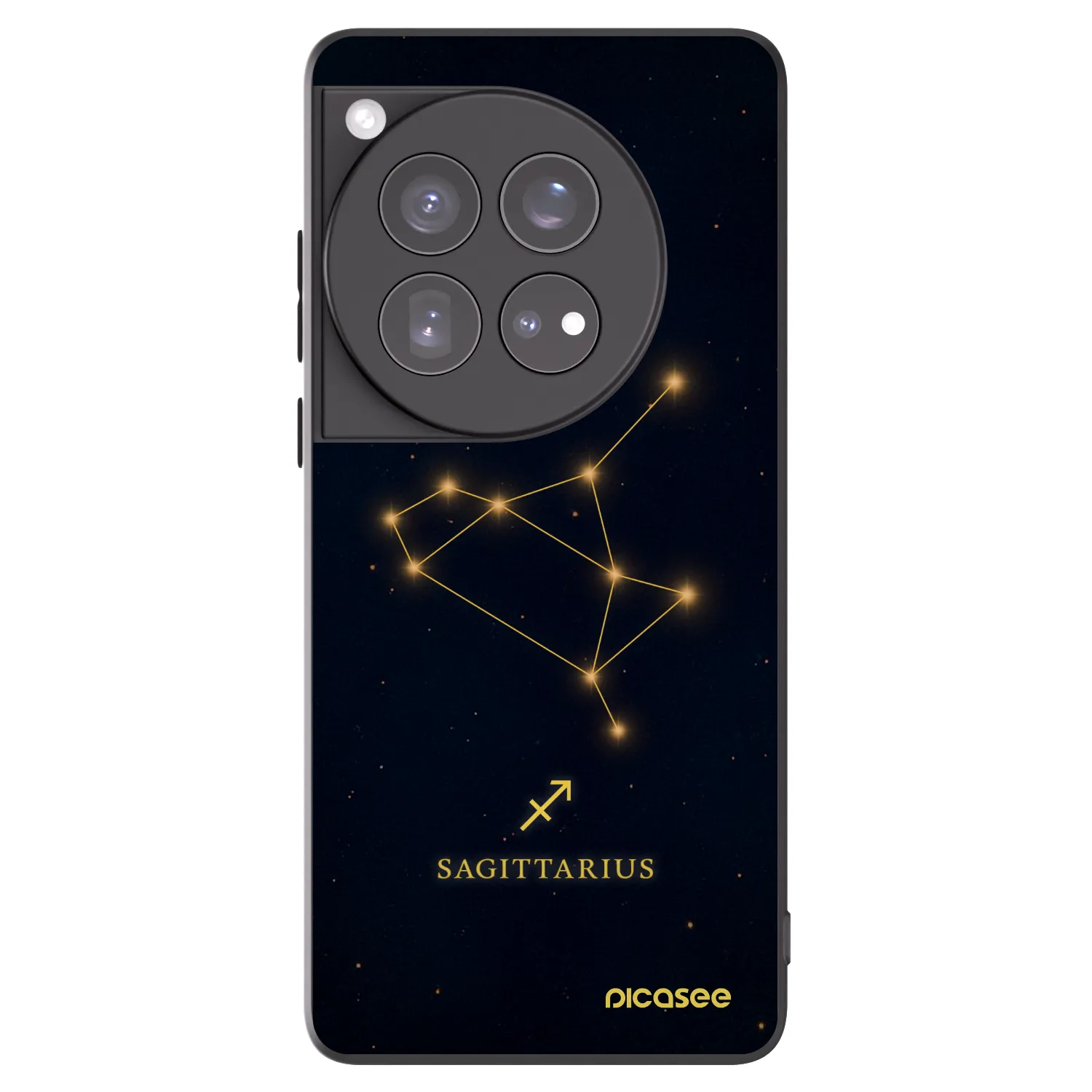 Picasee silikonowe czarne etui na OnePlus 12 5G - SAGITTARIUS