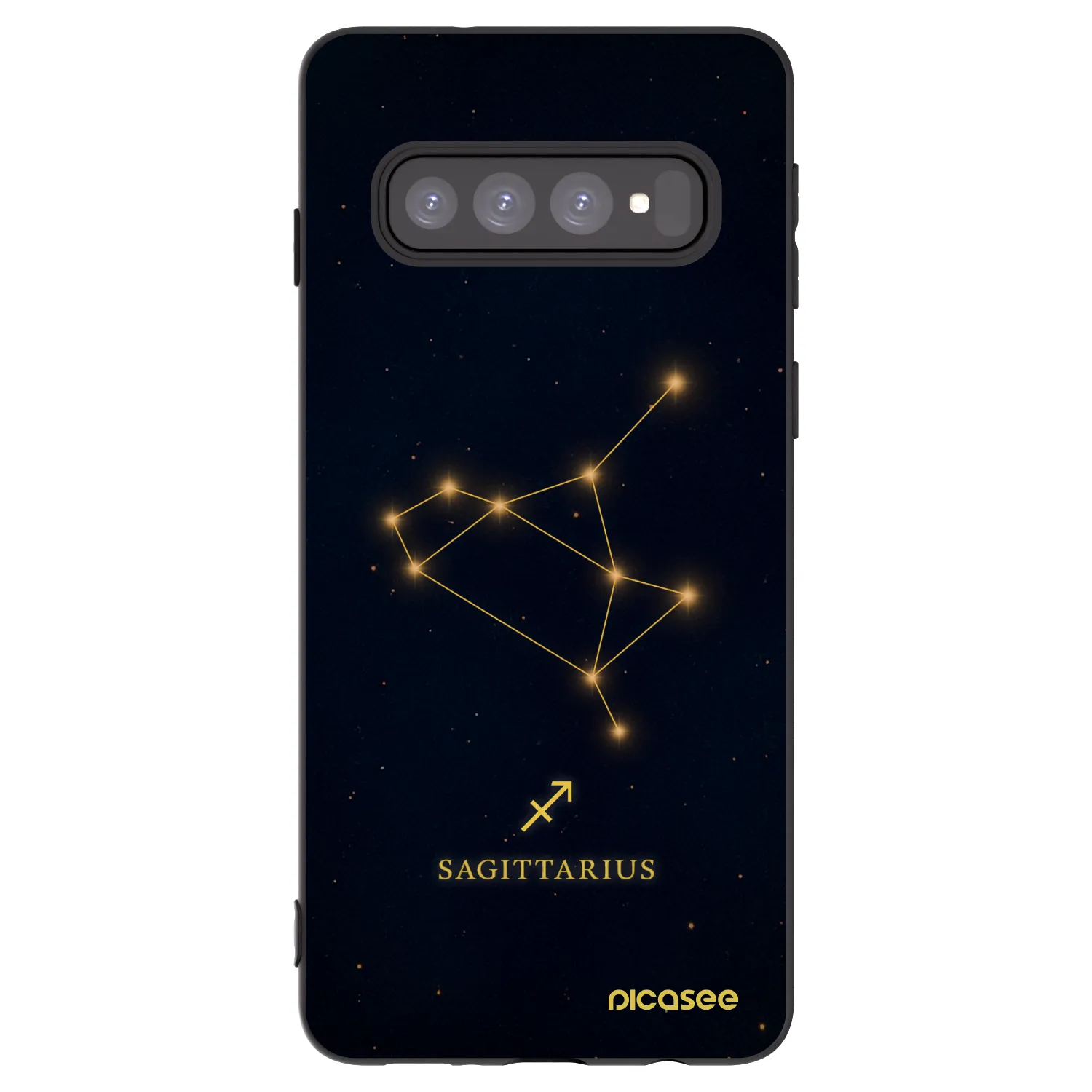 Picasee silikonowe czarne etui na Samsung Galaxy S10 G973 - SAGITTARIUS