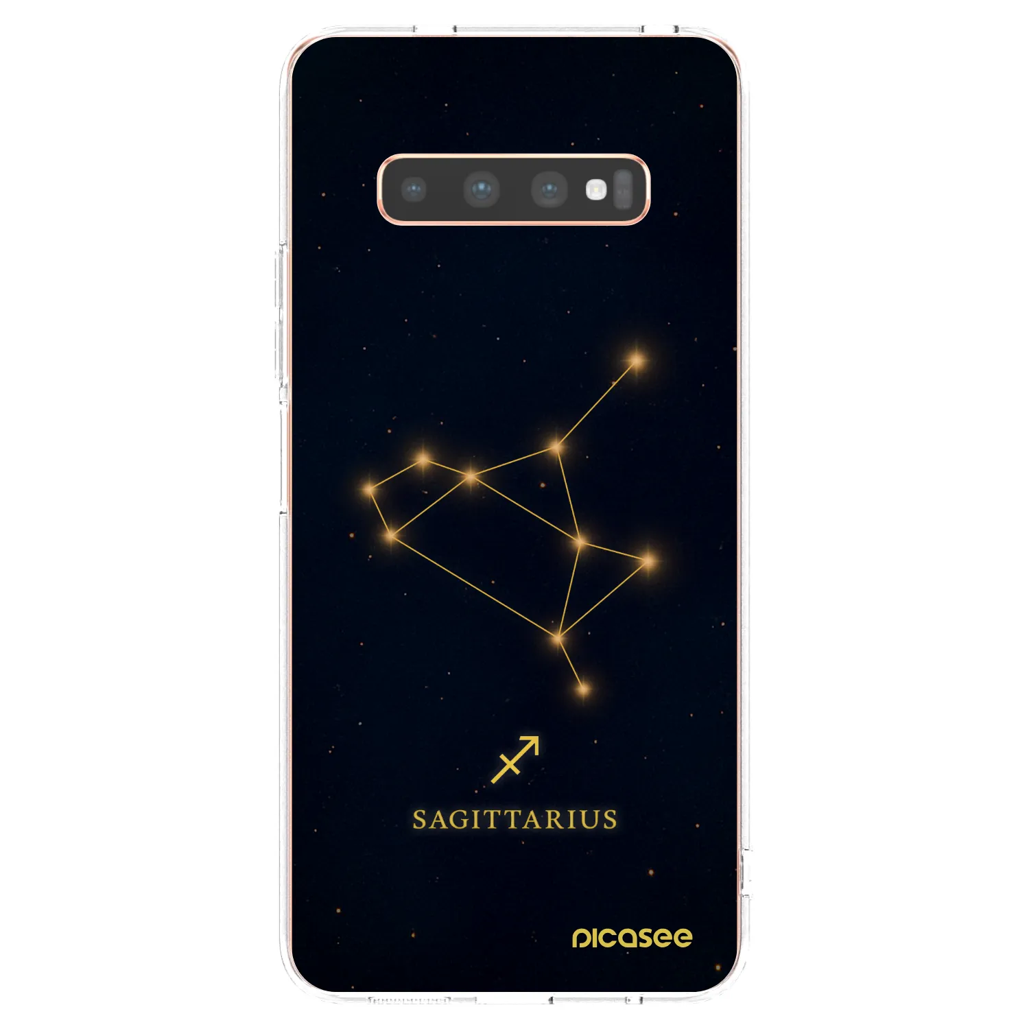 Picasee silikonowe przeźroczyste etui na Samsung Galaxy S10 Plus G975 - SAGITTARIUS