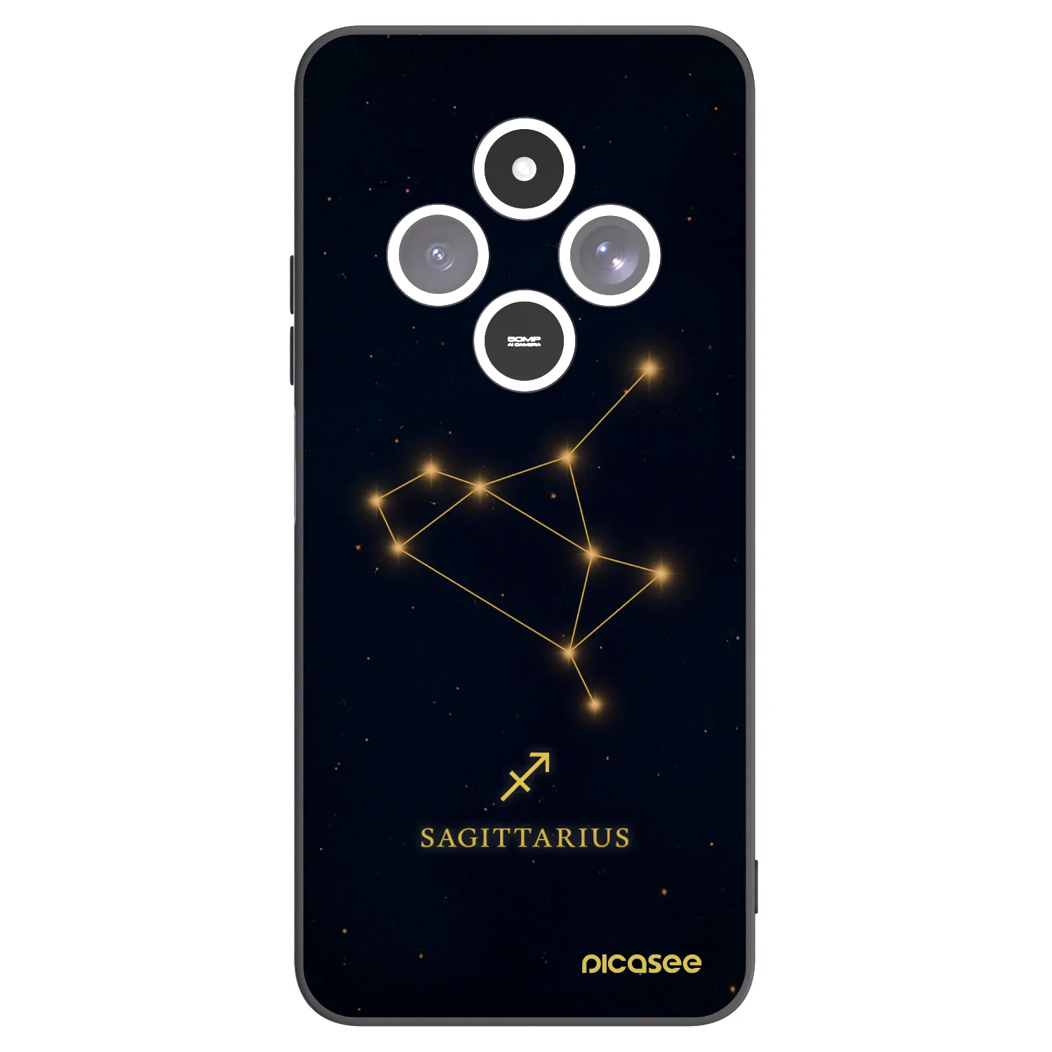 Picasee silikonowe czarne etui na Xiaomi Redmi 14C - SAGITTARIUS