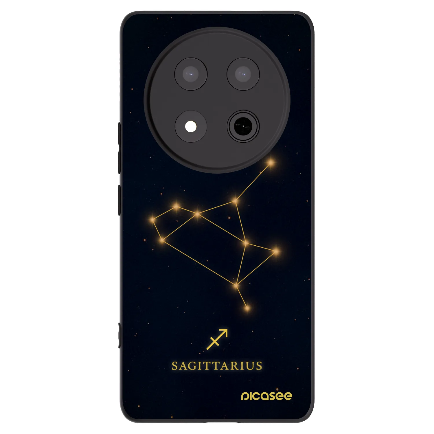 Picasee silikonowe czarne etui na Honor Magic7 Lite 5G - SAGITTARIUS