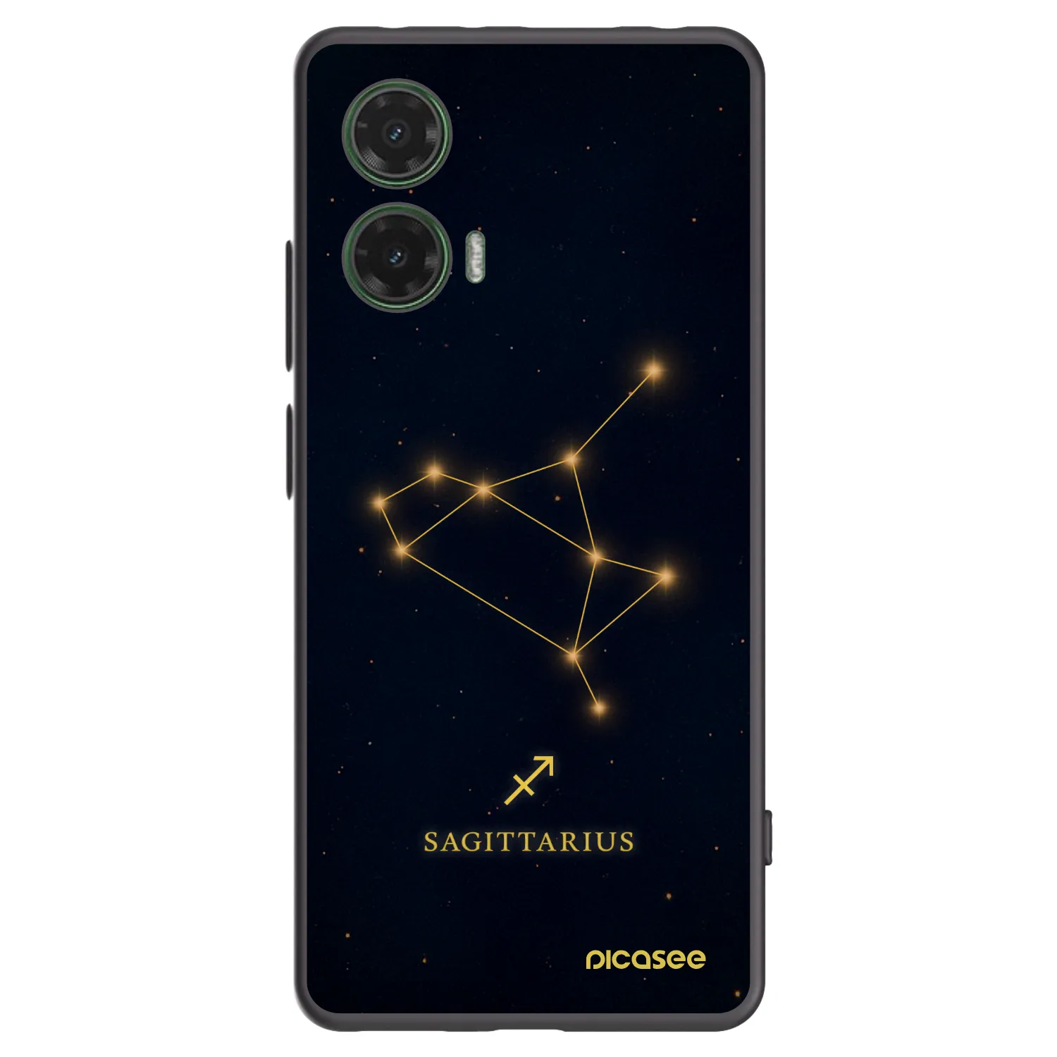 Picasee silikonowe czarne etui na Motorola Moto G35 5G - SAGITTARIUS