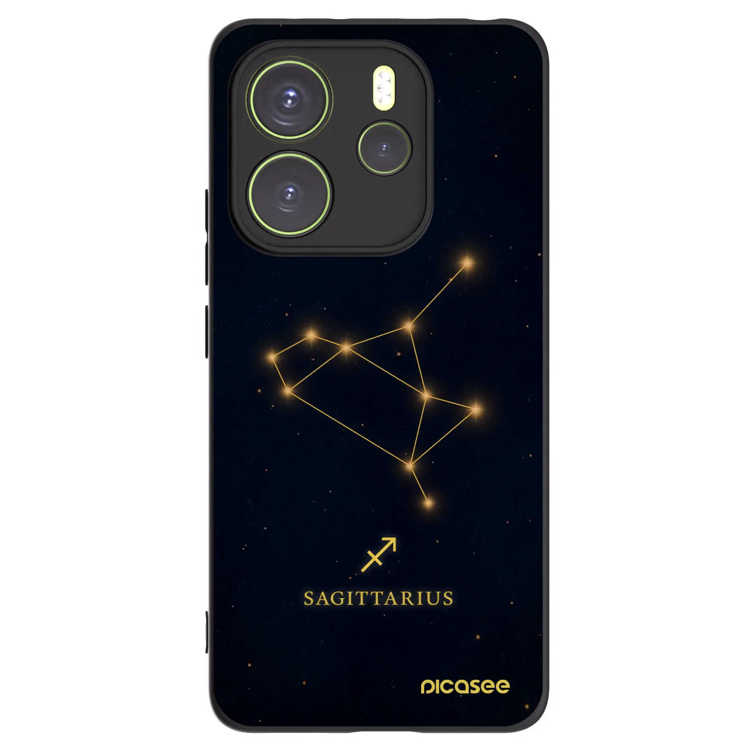Picasee silikonowe czarne etui na Xiaomi Redmi Note 14 4G - SAGITTARIUS