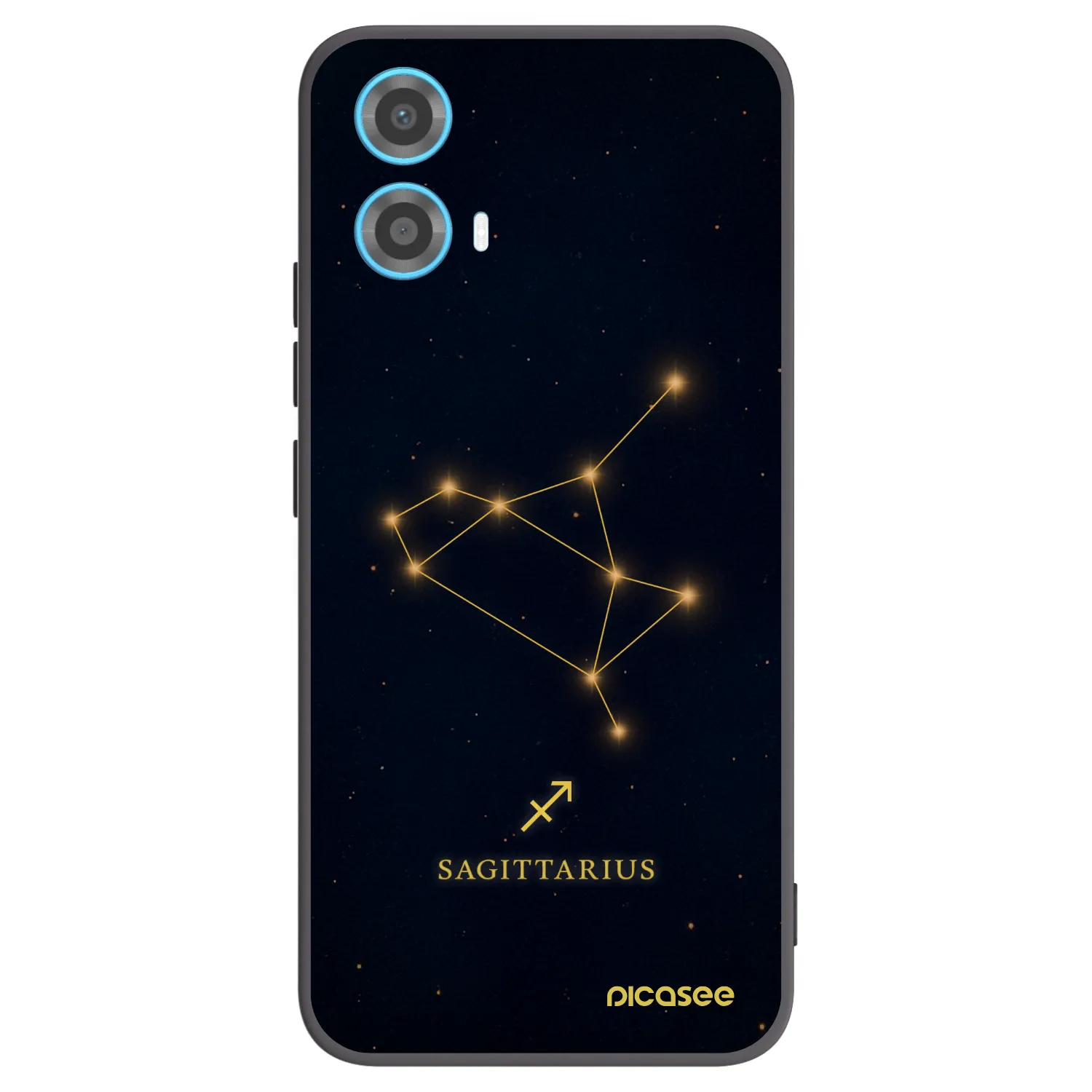 Picasee silikonowe czarne etui na Motorola Moto G34 5G - SAGITTARIUS