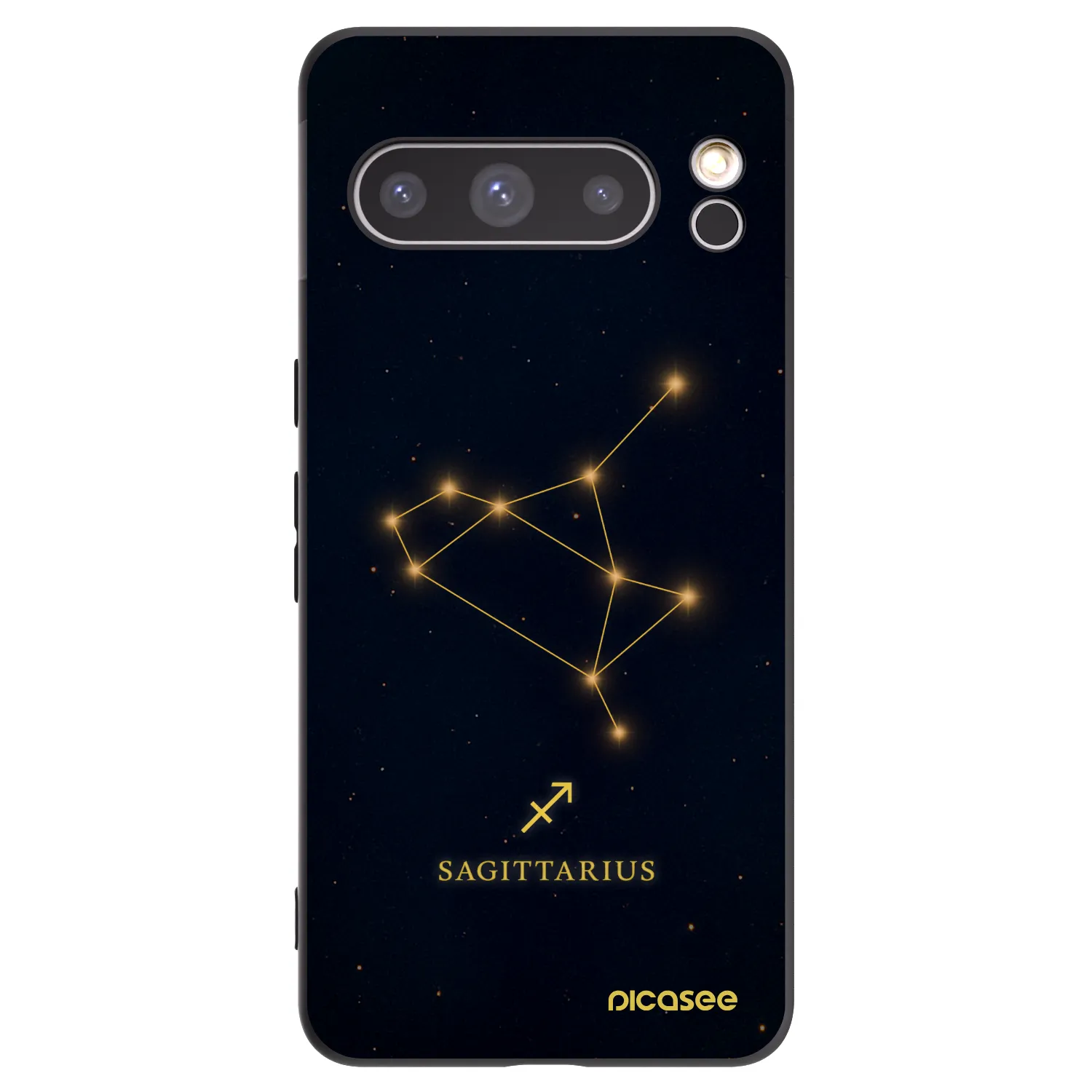 Picasee silikonowe czarne etui na Google Pixel 8 Pro - SAGITTARIUS