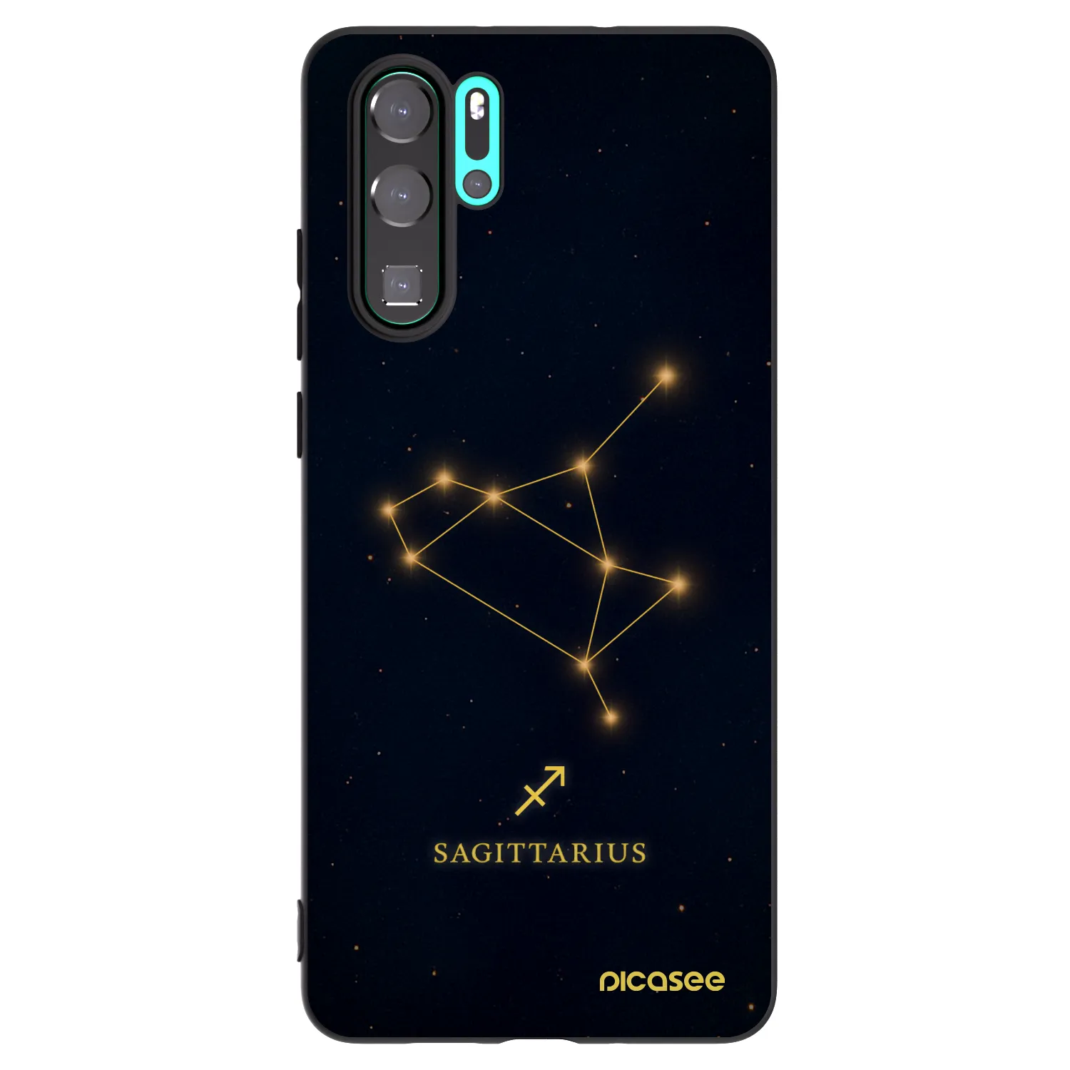 Picasee silikonowe czarne etui na Huawei P30 Pro - SAGITTARIUS