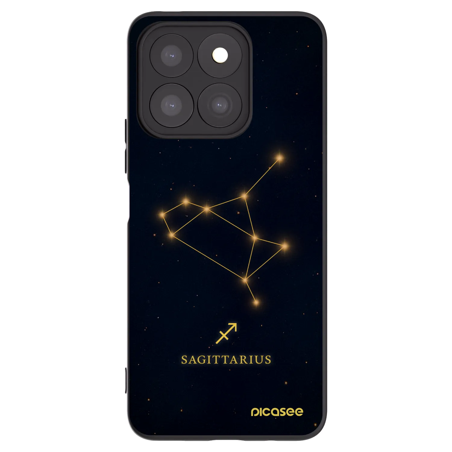 Picasee silikonowe czarne etui na Honor X8c - SAGITTARIUS
