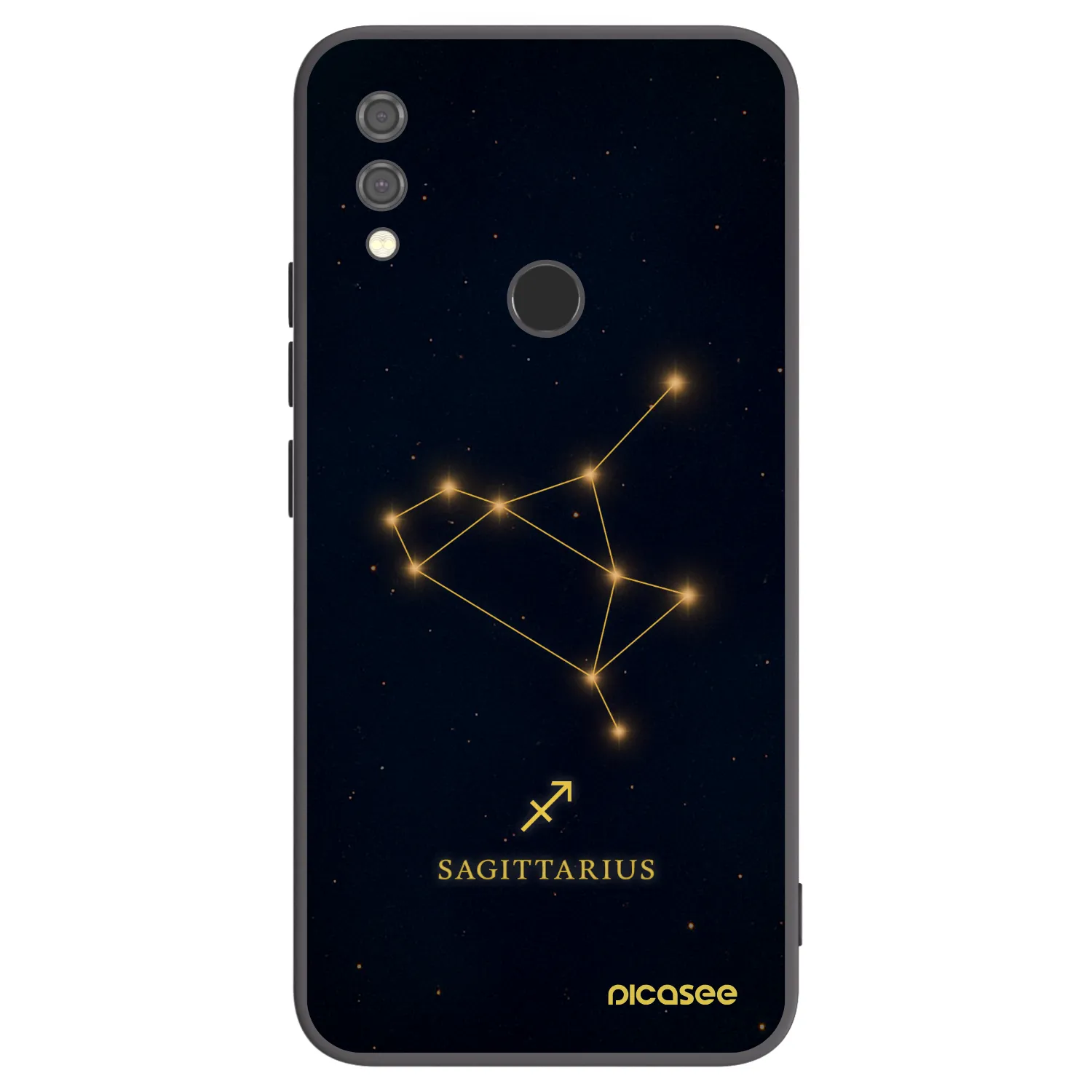 Picasee silikonowe czarne etui na Xiaomi Redmi Note 7 - SAGITTARIUS