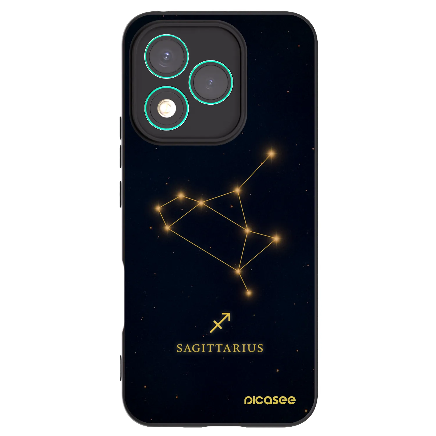 Picasee silikonowe czarne etui na Honor 400 Lite 5G - SAGITTARIUS