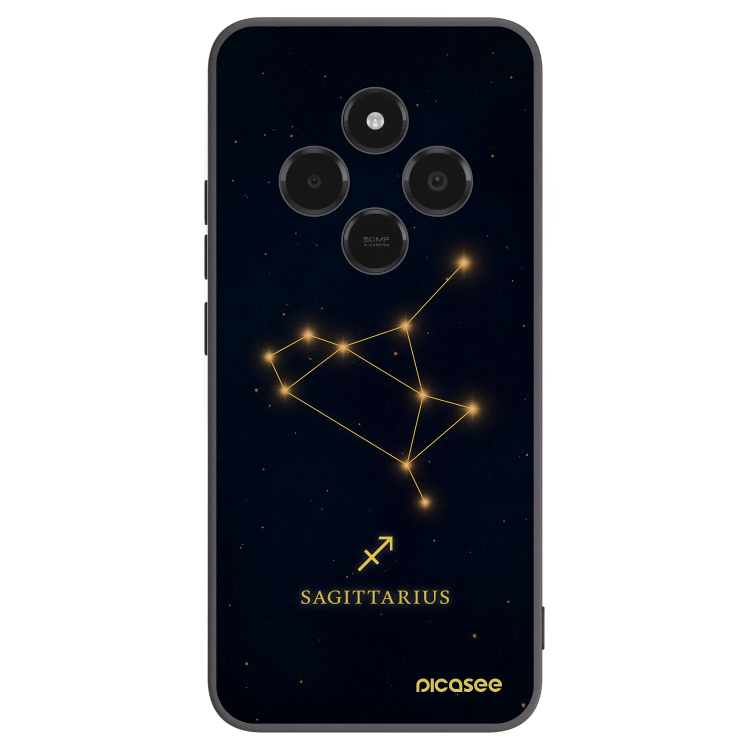 Picasee silikonowe czarne etui na Xiaomi Poco C75 - SAGITTARIUS