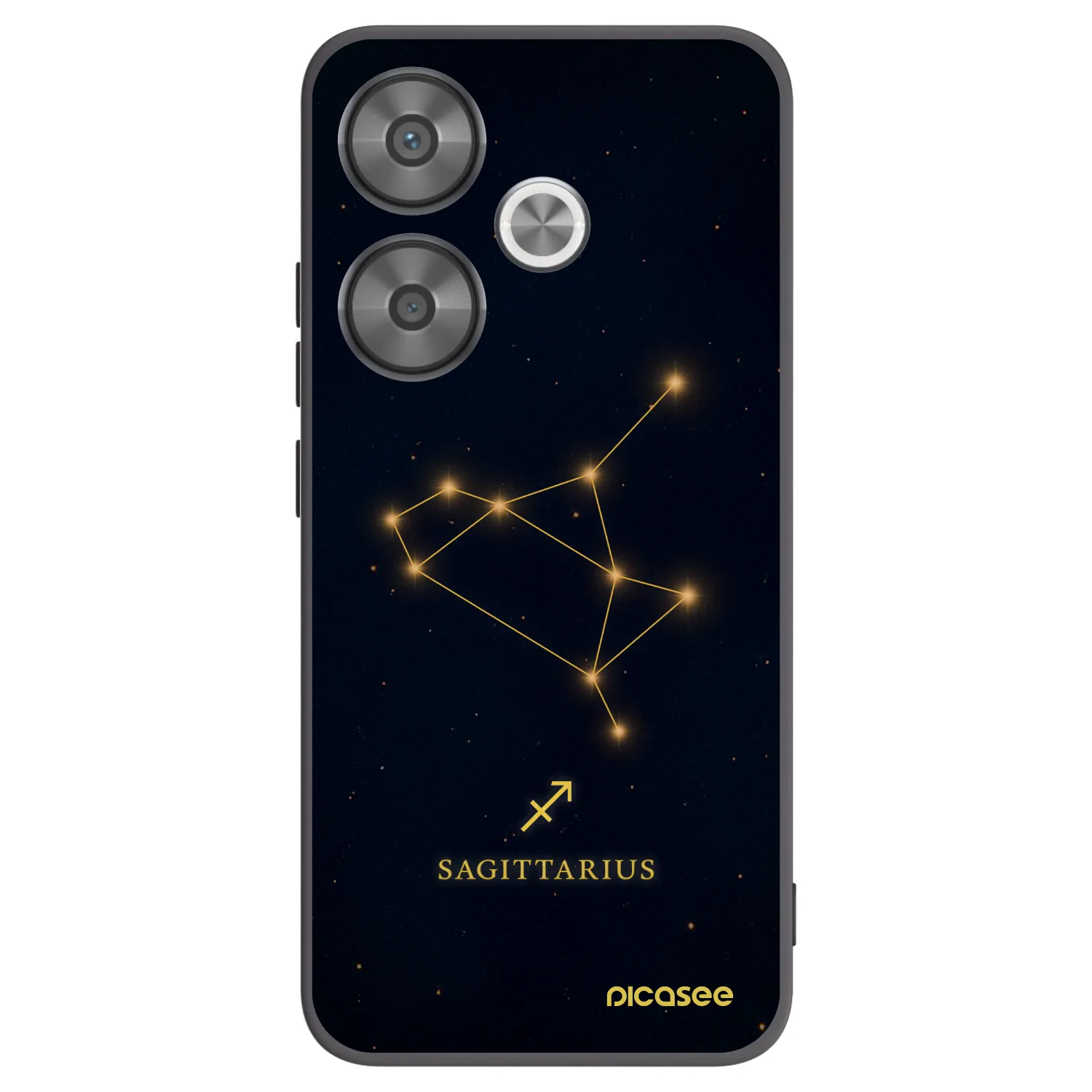 Picasee silikonowe czarne etui na Xiaomi Poco F6 - SAGITTARIUS