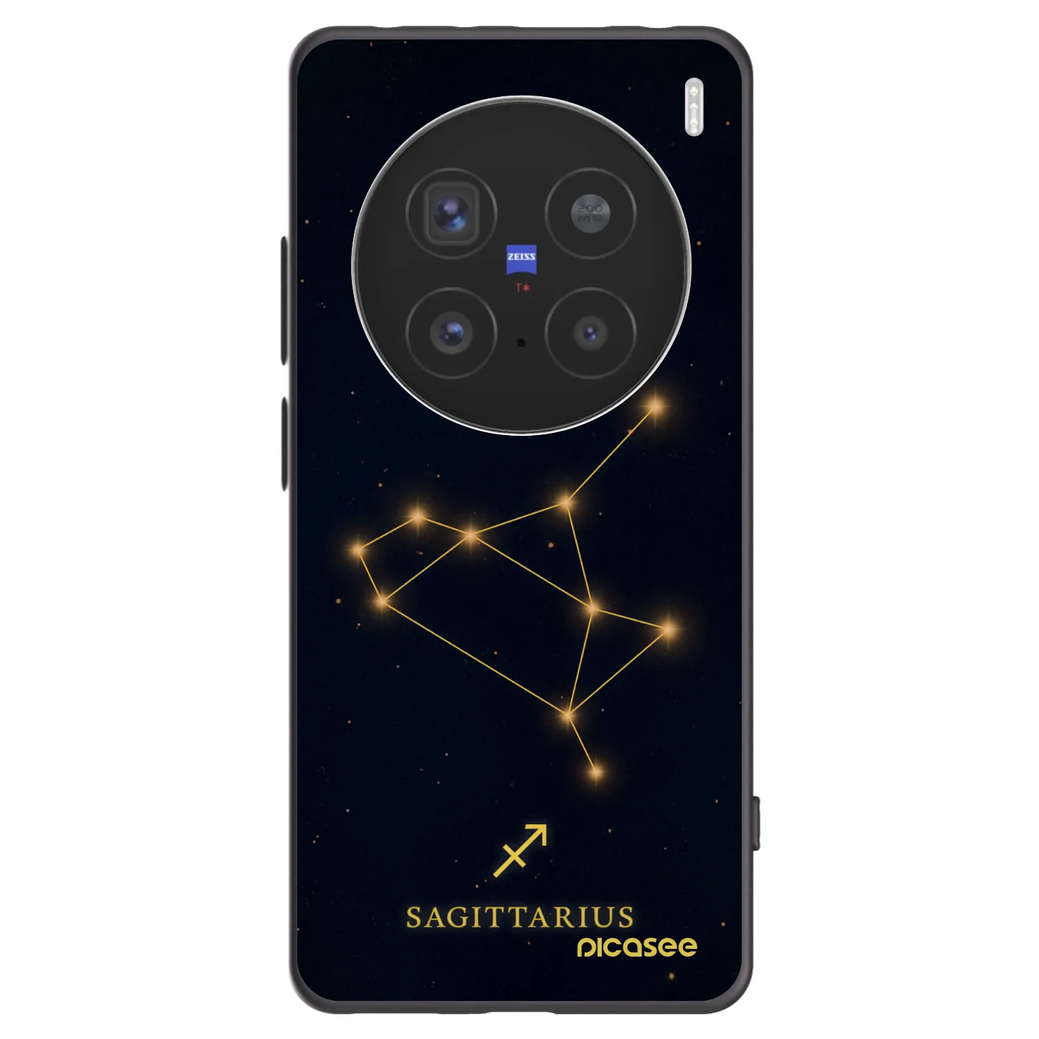 Picasee silikonowe czarne etui na Vivo X200 Pro - SAGITTARIUS
