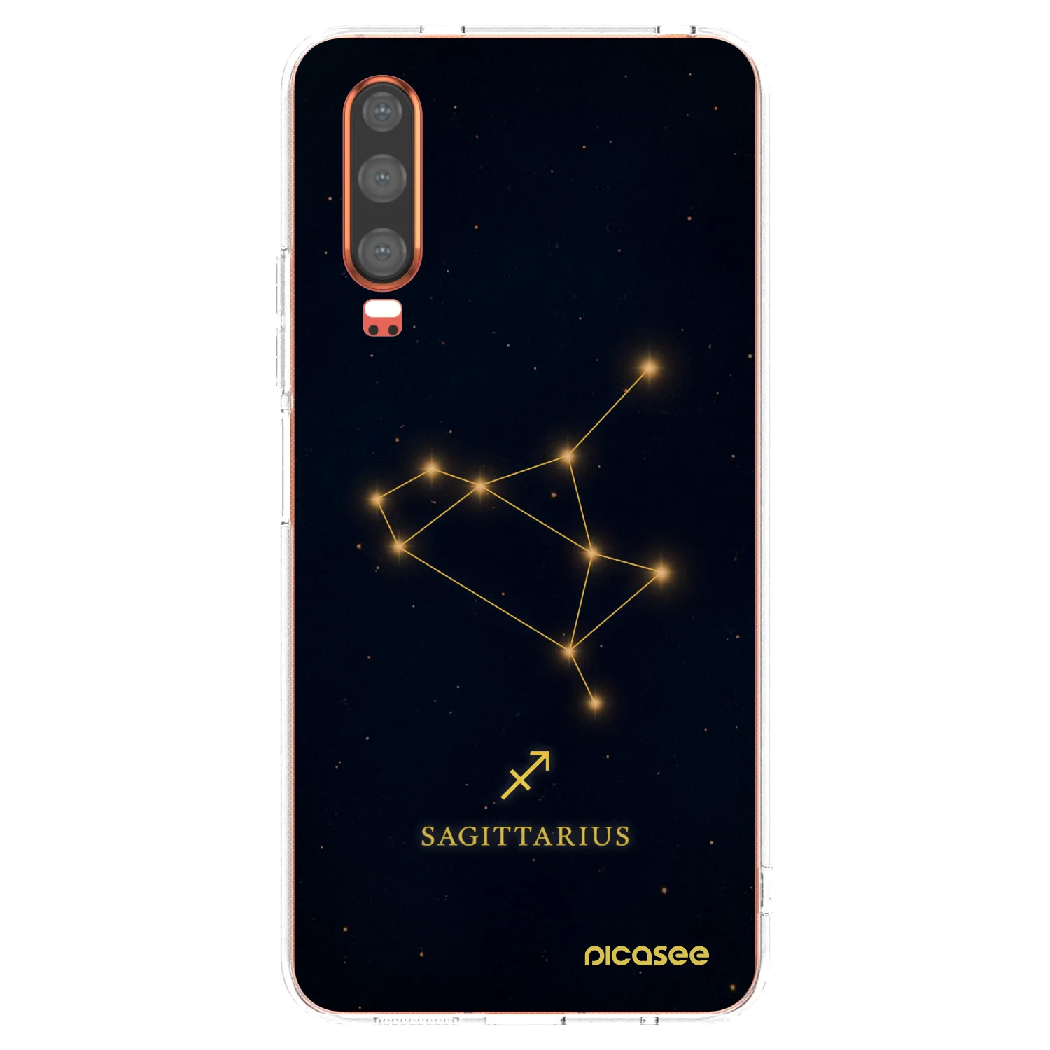Picasee silikonowe przeźroczyste etui na Huawei P30 - SAGITTARIUS