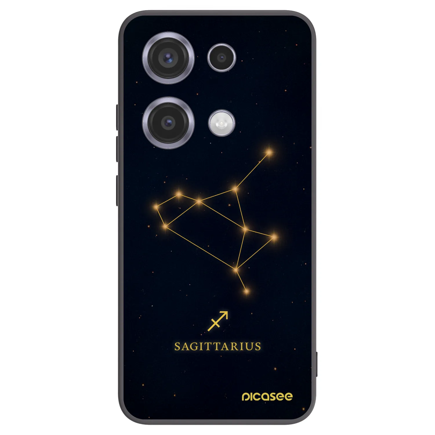Picasee silikonowe czarne etui na Xiaomi Redmi Note 14S - SAGITTARIUS
