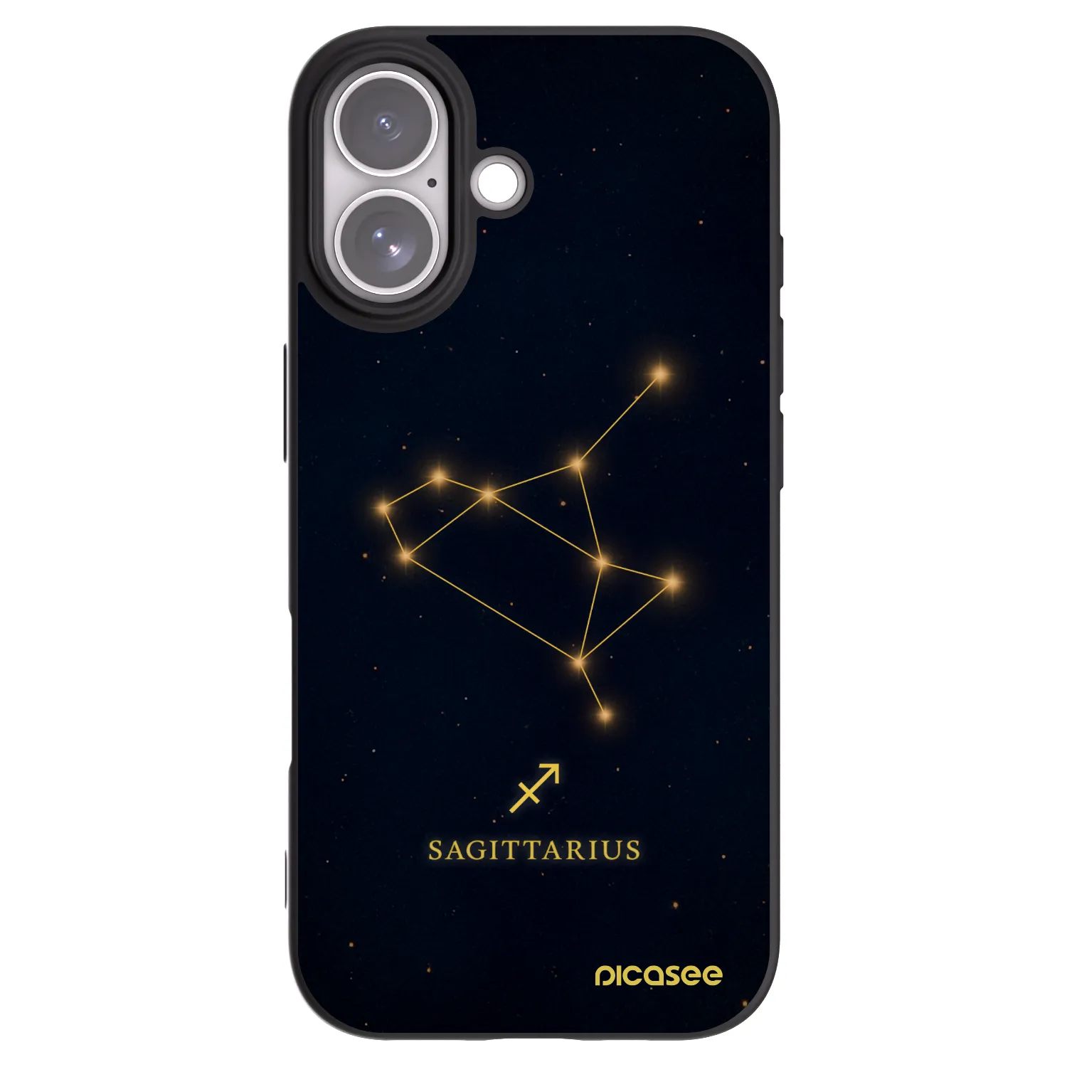 Picasee silikonowe czarne etui na Apple iPhone 17 - SAGITTARIUS
