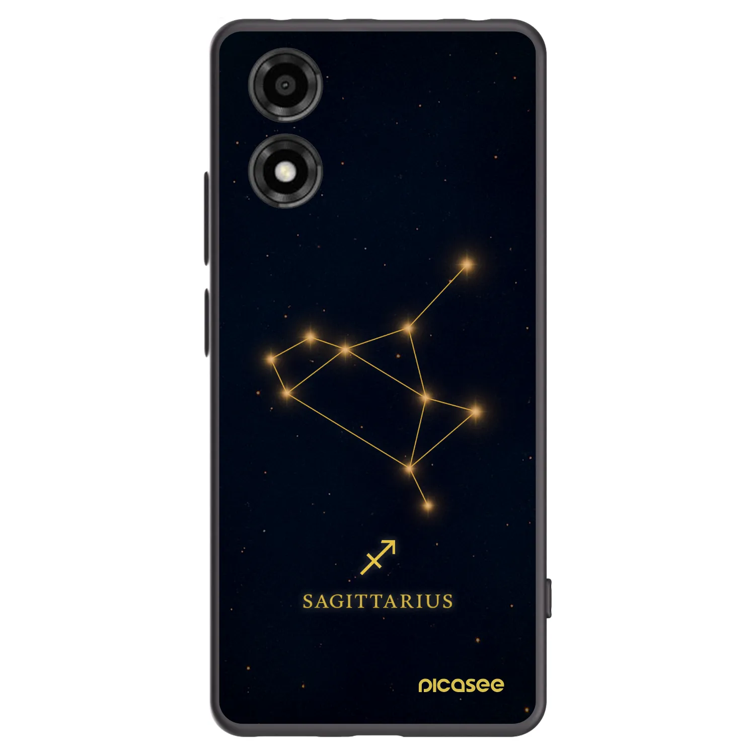 Picasee silikonowe czarne etui na Motorola Moto E14 - SAGITTARIUS