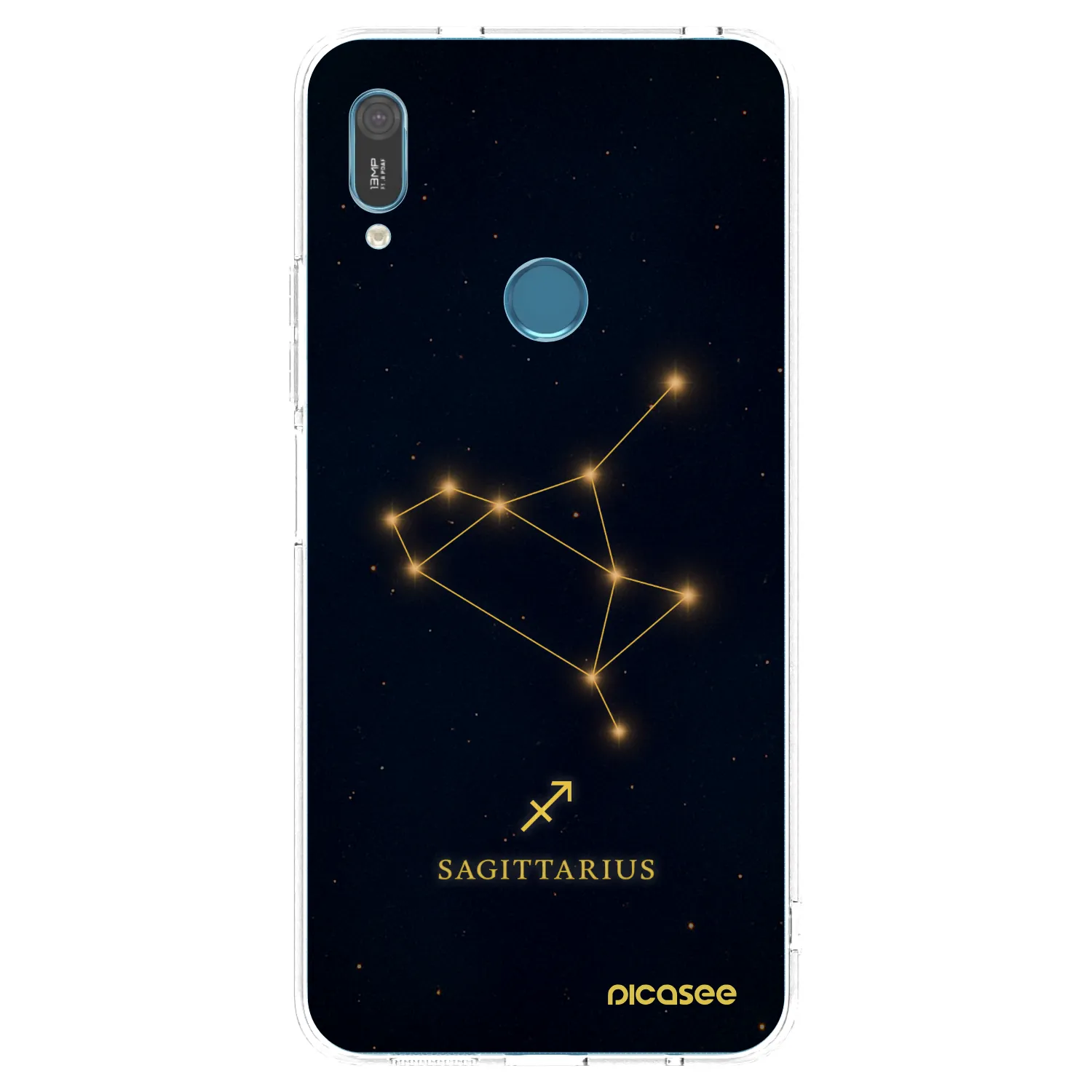 Picasee silikonowe przeźroczyste etui na Huawei Y6 2019 - SAGITTARIUS