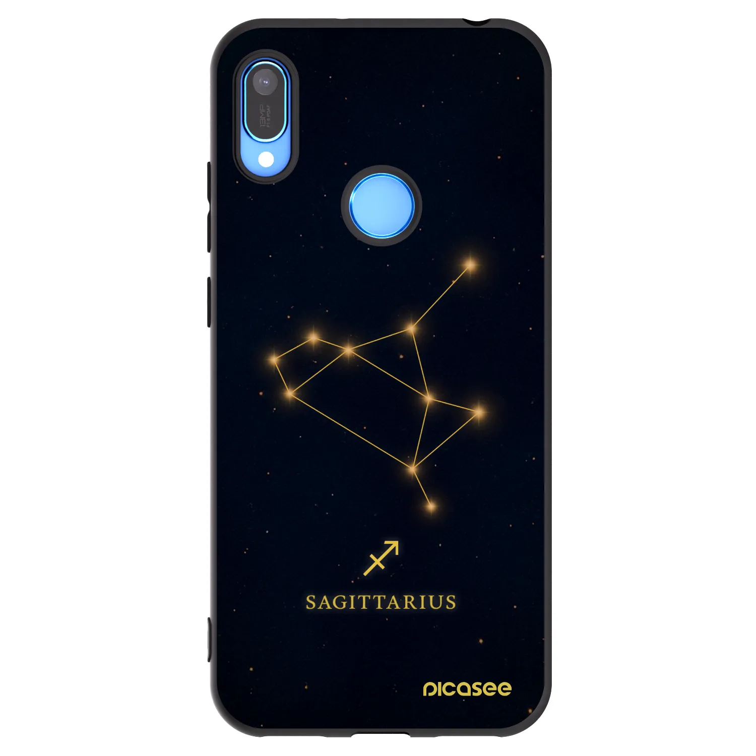 Picasee silikonowe czarne etui na Huawei Y6 2019 - SAGITTARIUS