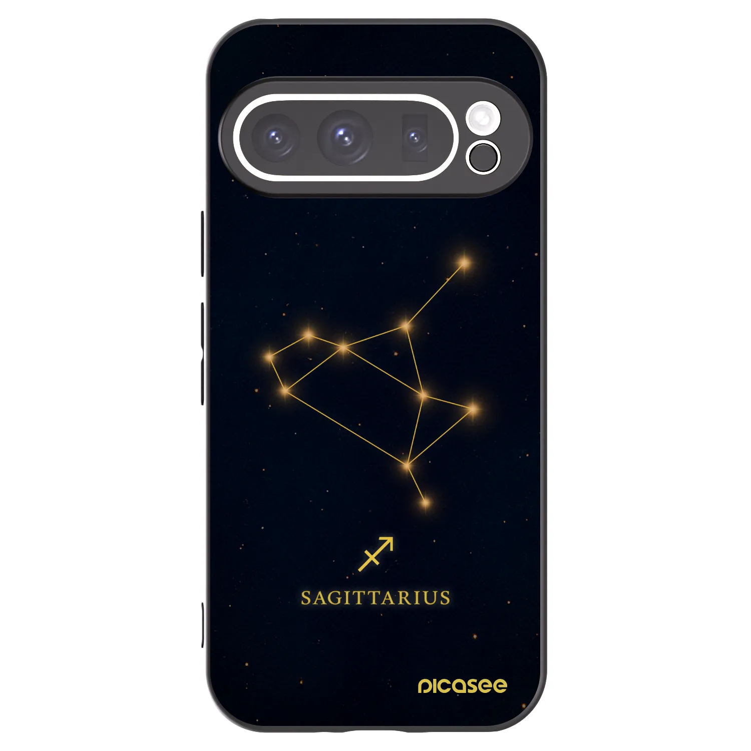 Picasee silikonowe czarne etui na Google Pixel 9 Pro XL - SAGITTARIUS