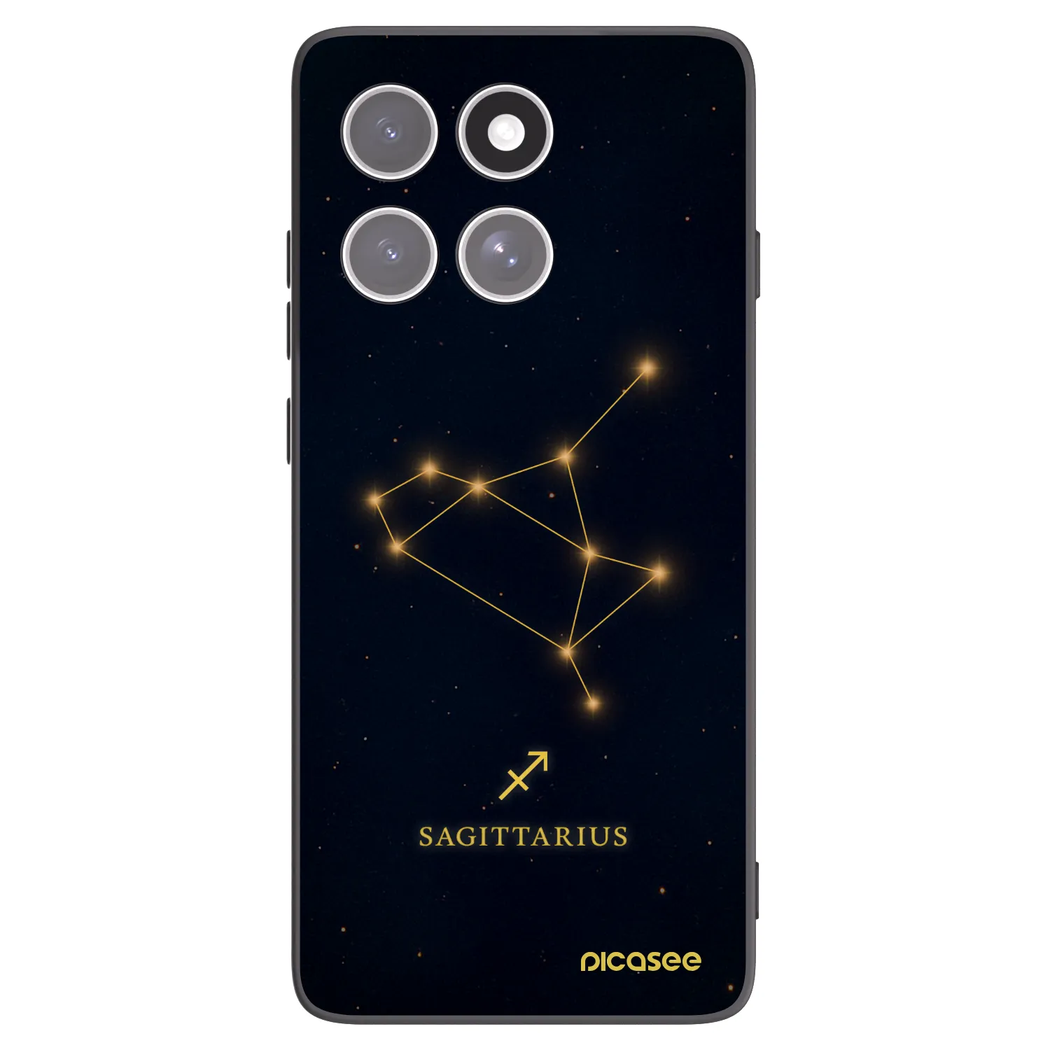 Picasee silikonowe czarne etui na Motorola Edge 60 Fusion - SAGITTARIUS