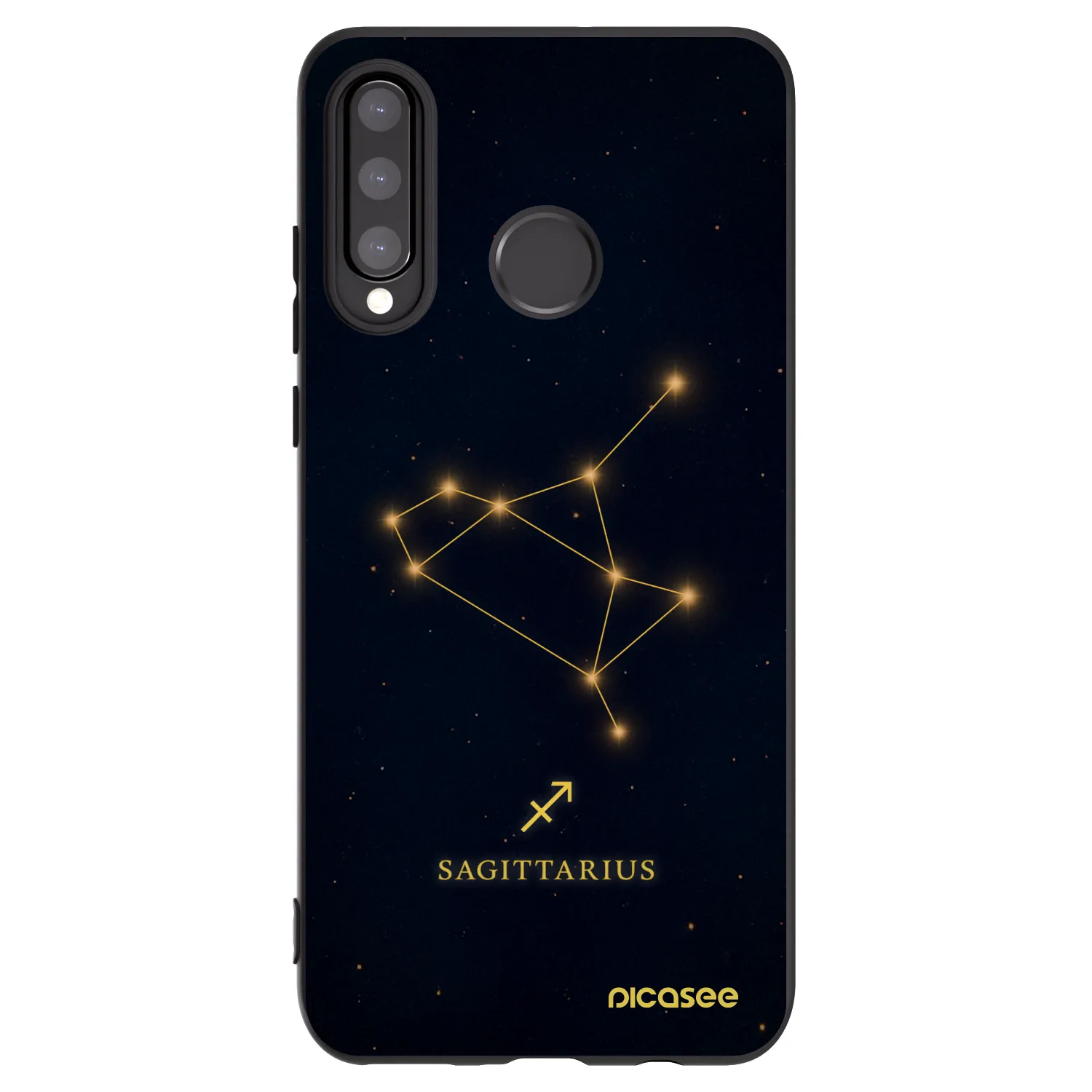 Picasee silikonowe czarne etui na Huawei P30 Lite - SAGITTARIUS