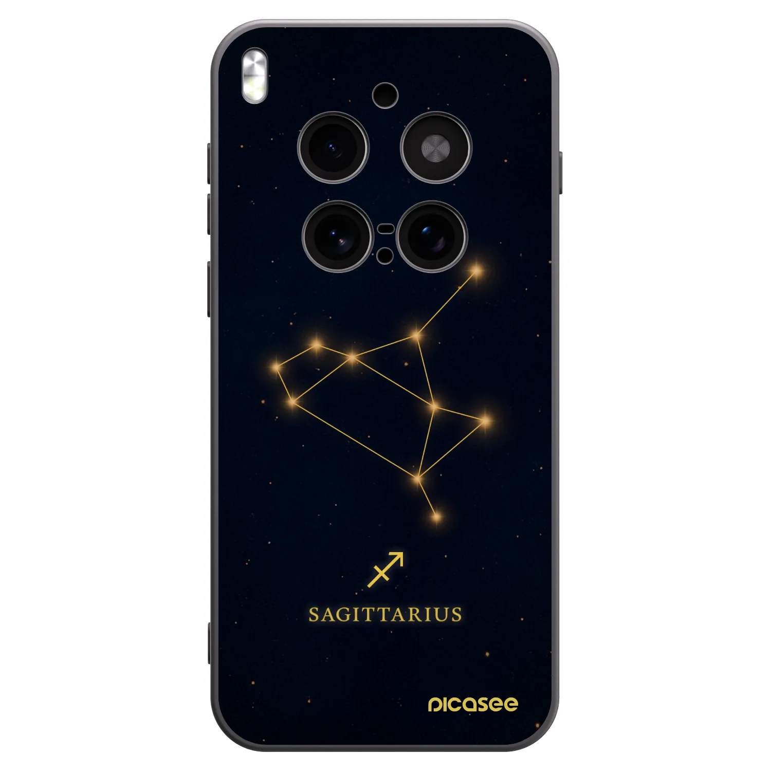 Picasee silikonowe czarne etui na Vivo X300 Pro - SAGITTARIUS