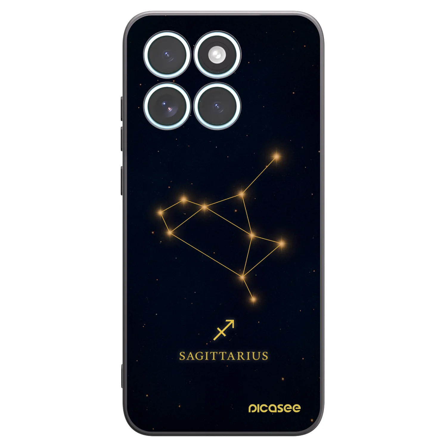 Picasee silikonowe czarne etui na Motorola Edge 70 Fusion - SAGITTARIUS