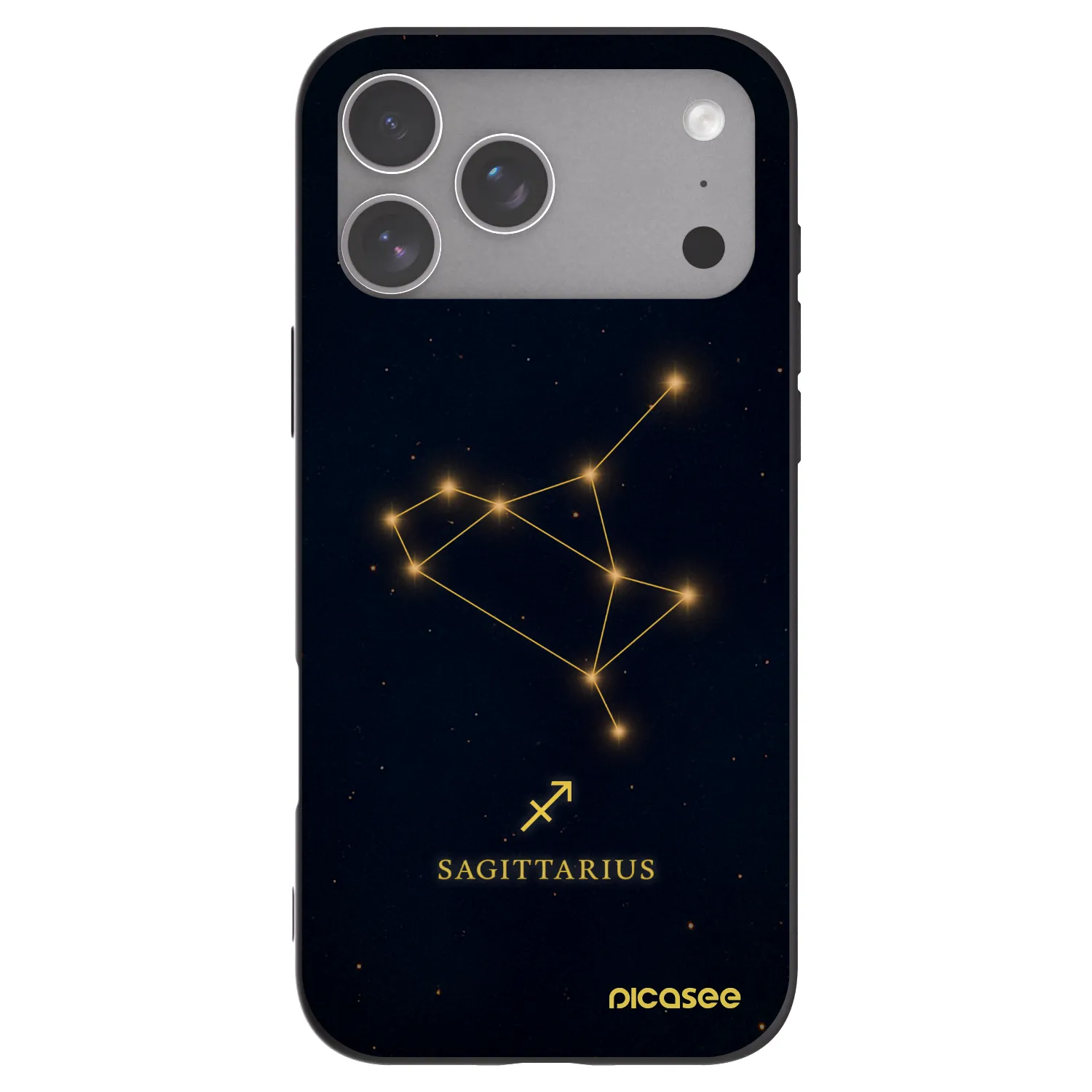 Picasee silikonowe czarne etui na Apple iPhone 18 Pro Max - SAGITTARIUS
