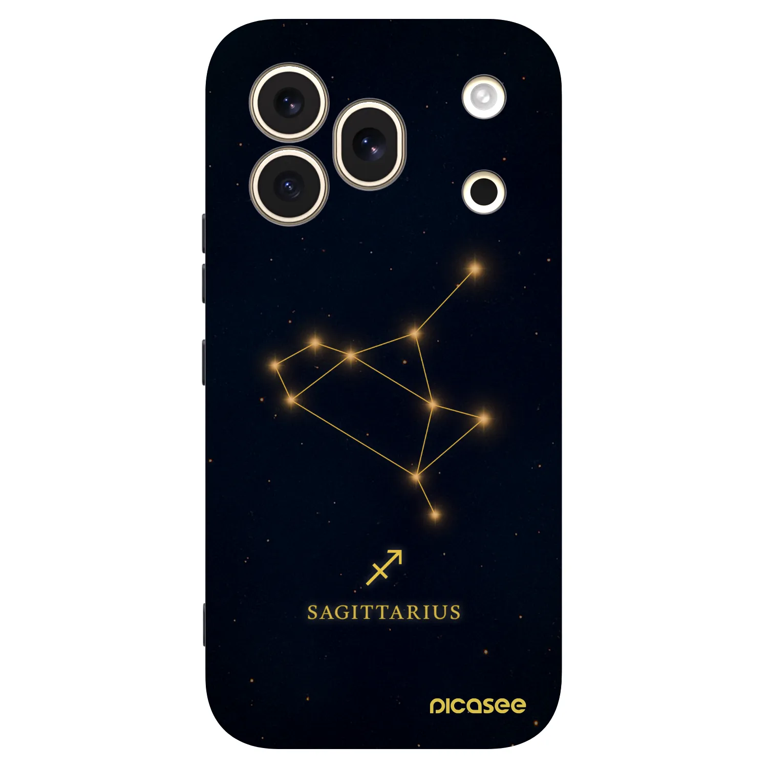 Picasee silikonowe czarne etui na Honor 600 Pro - SAGITTARIUS