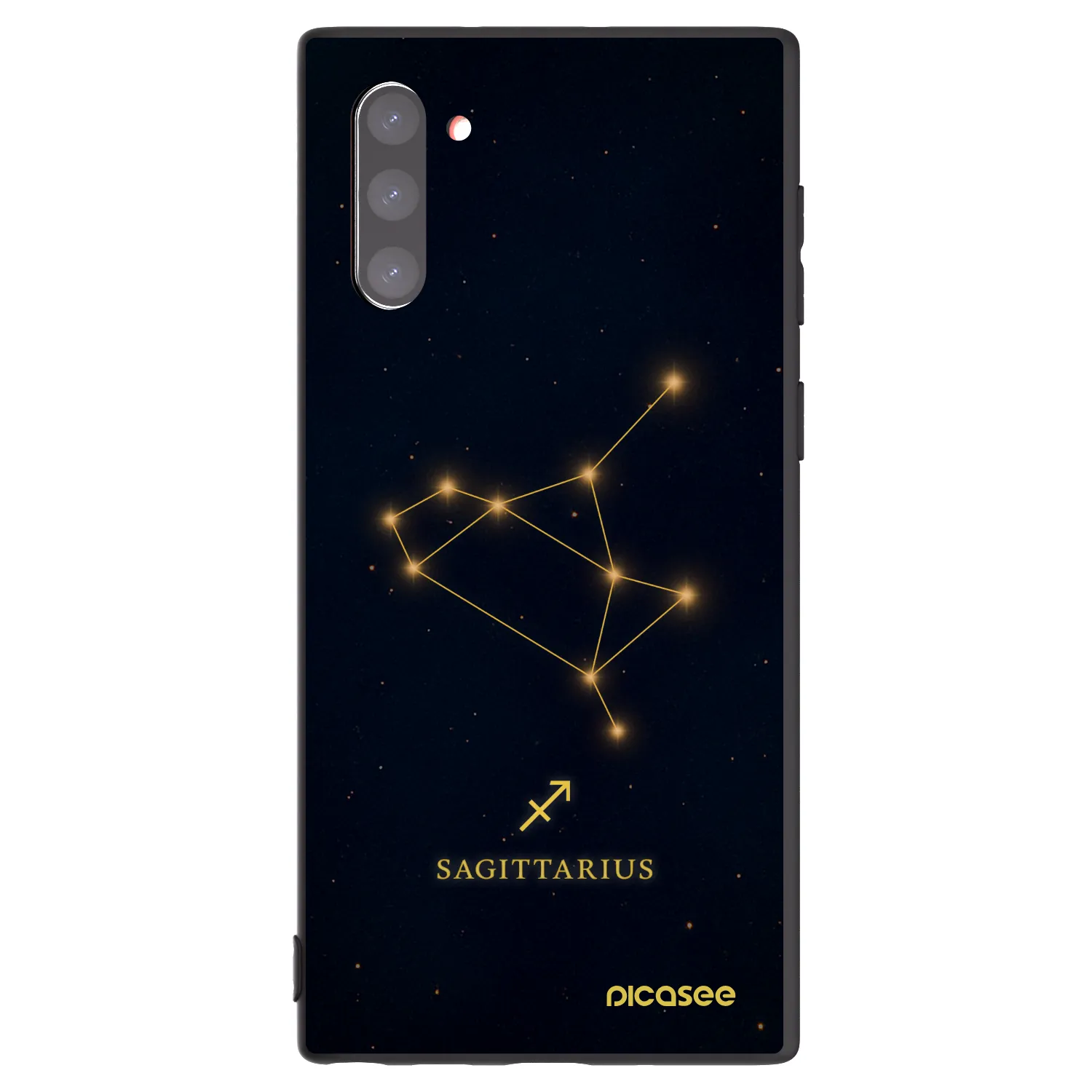 Picasee silikonowe czarne etui na Samsung Galaxy Note 10 N970F - SAGITTARIUS