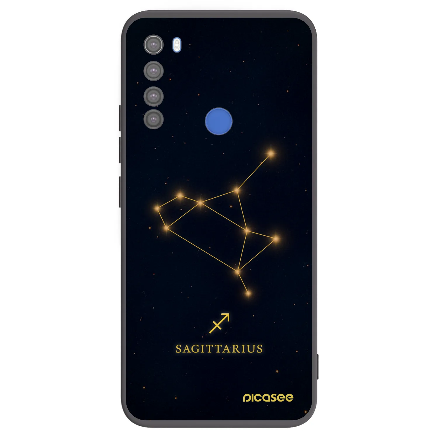 Picasee silikonowe czarne etui na Xiaomi Redmi Note 8T - SAGITTARIUS